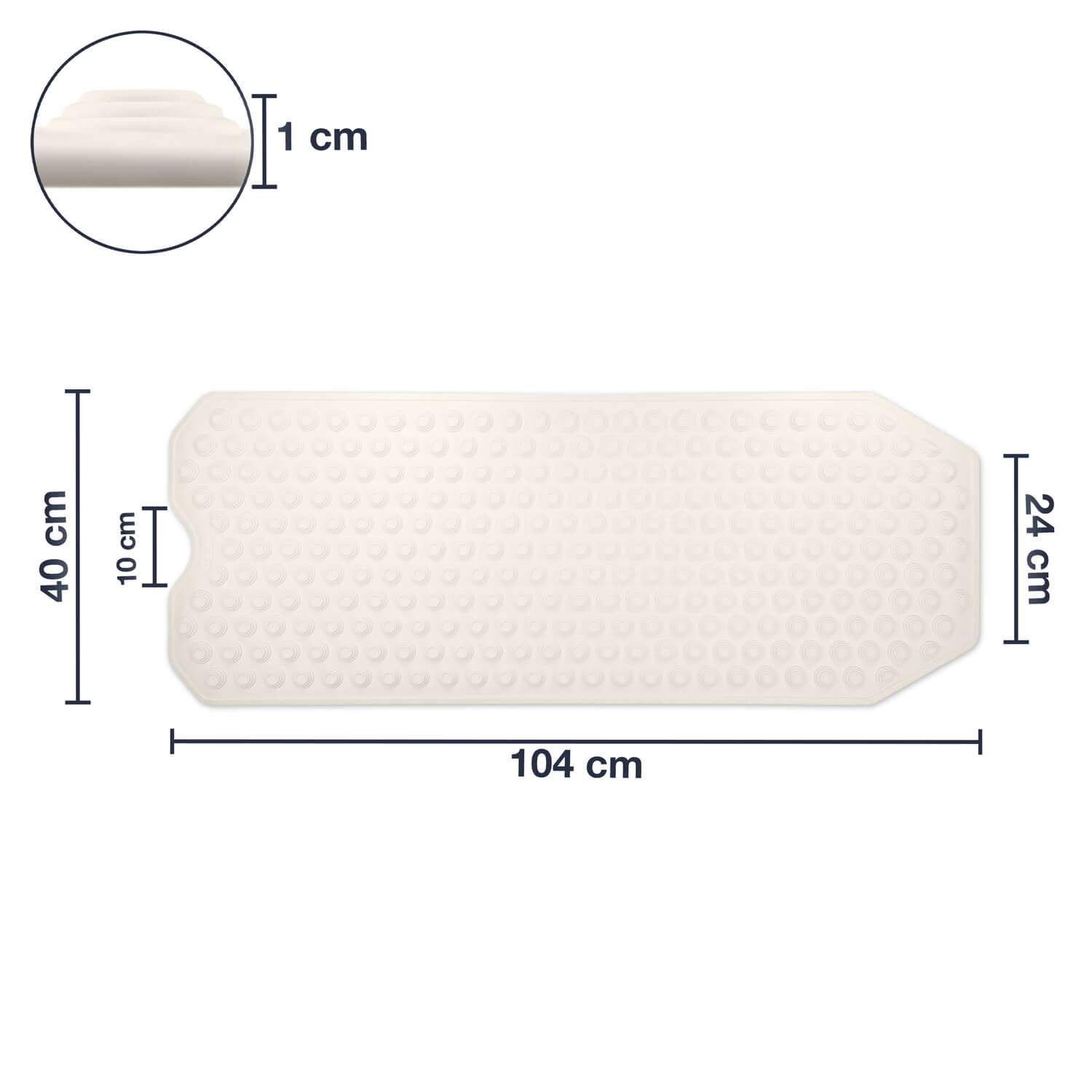 WOHNDIRECT Wanneneinlage – Anti-Rutsch mit Noppen