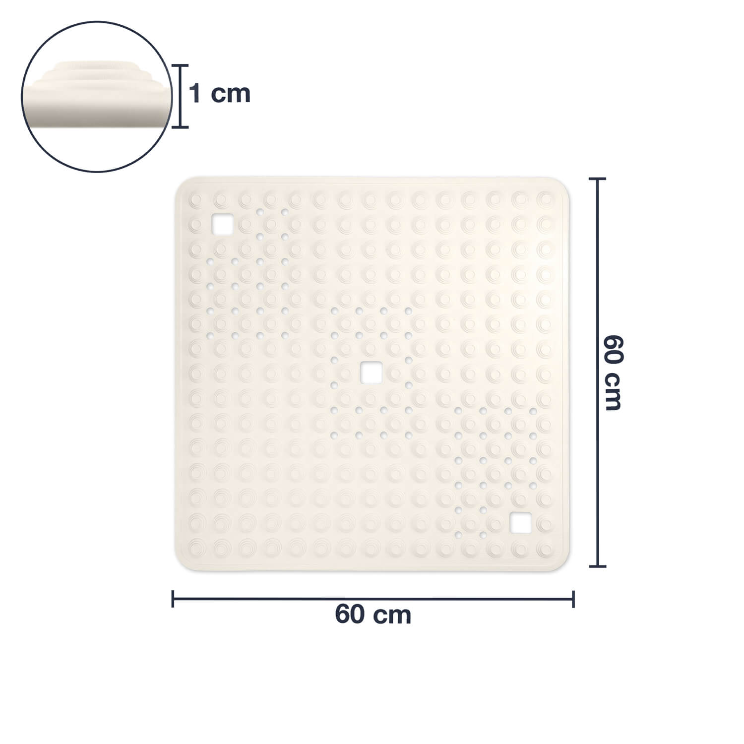 WOHNDIRECT Duscheinlage – Rutschfest mit Noppen