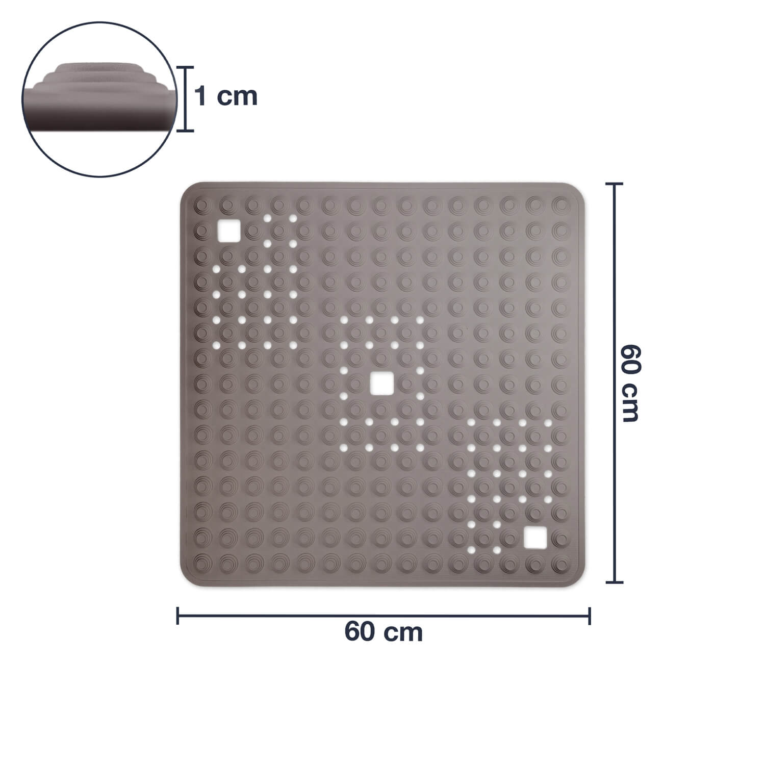 WOHNDIRECT Duscheinlage – Rutschfest mit Noppen