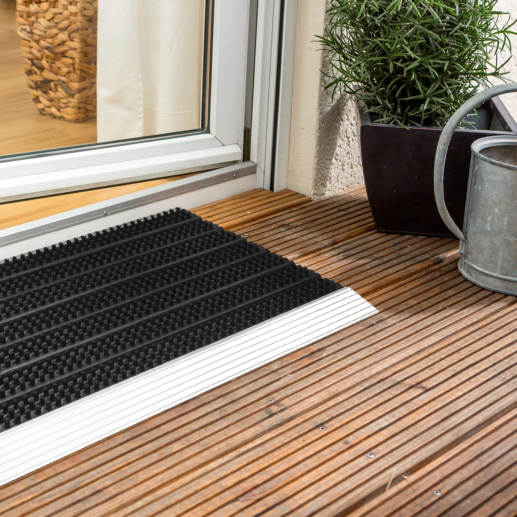 Fußmatte SUPER BRUSH – Aluminiumkante & Bürsten