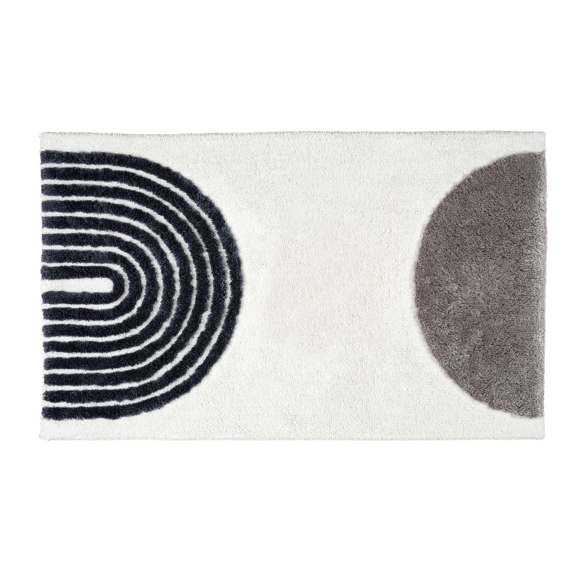 SCHÖNER WOHNEN Badteppich BARBADOS Semi-Circle Linien  • waschbar