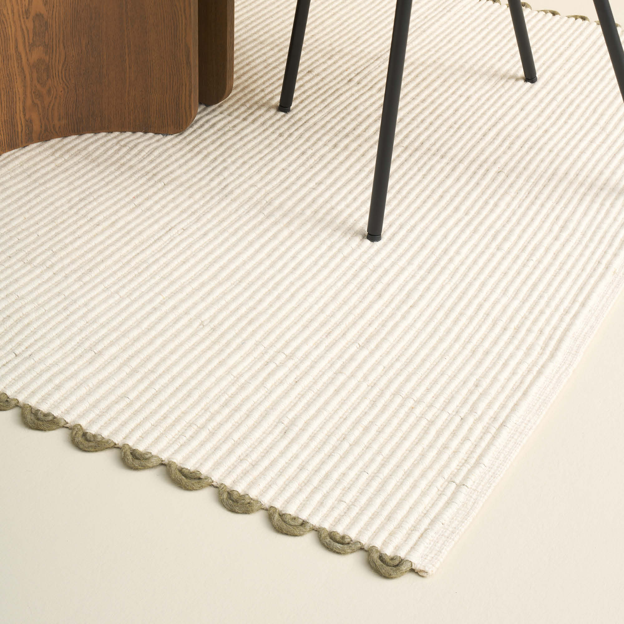 SCHÖNER WOHNEN Teppich OMIRA – Minimalistisch & elegant mit Häkelkante