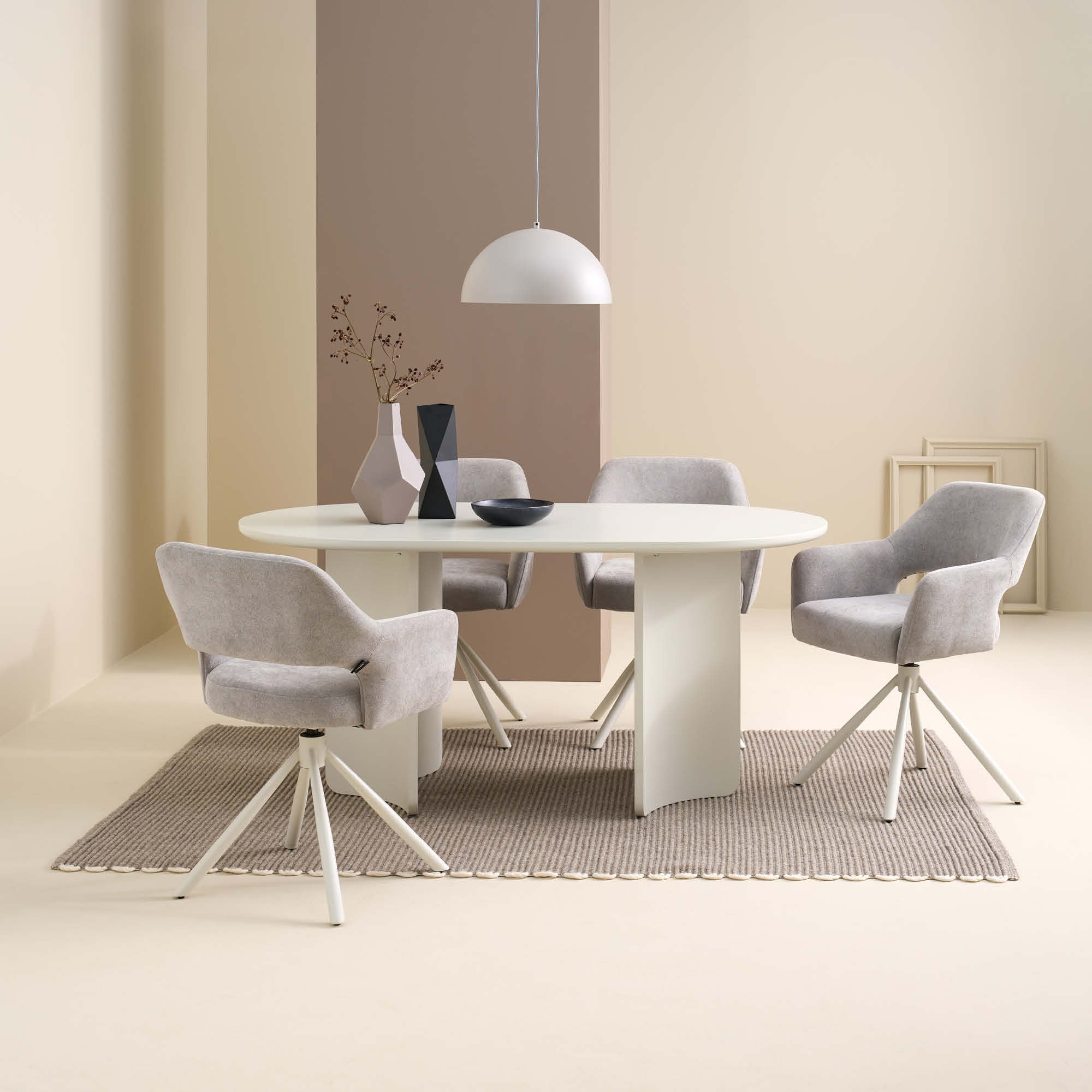 SCHÖNER WOHNEN Teppich OMIRA – Minimalistisch & elegant mit Häkelkante