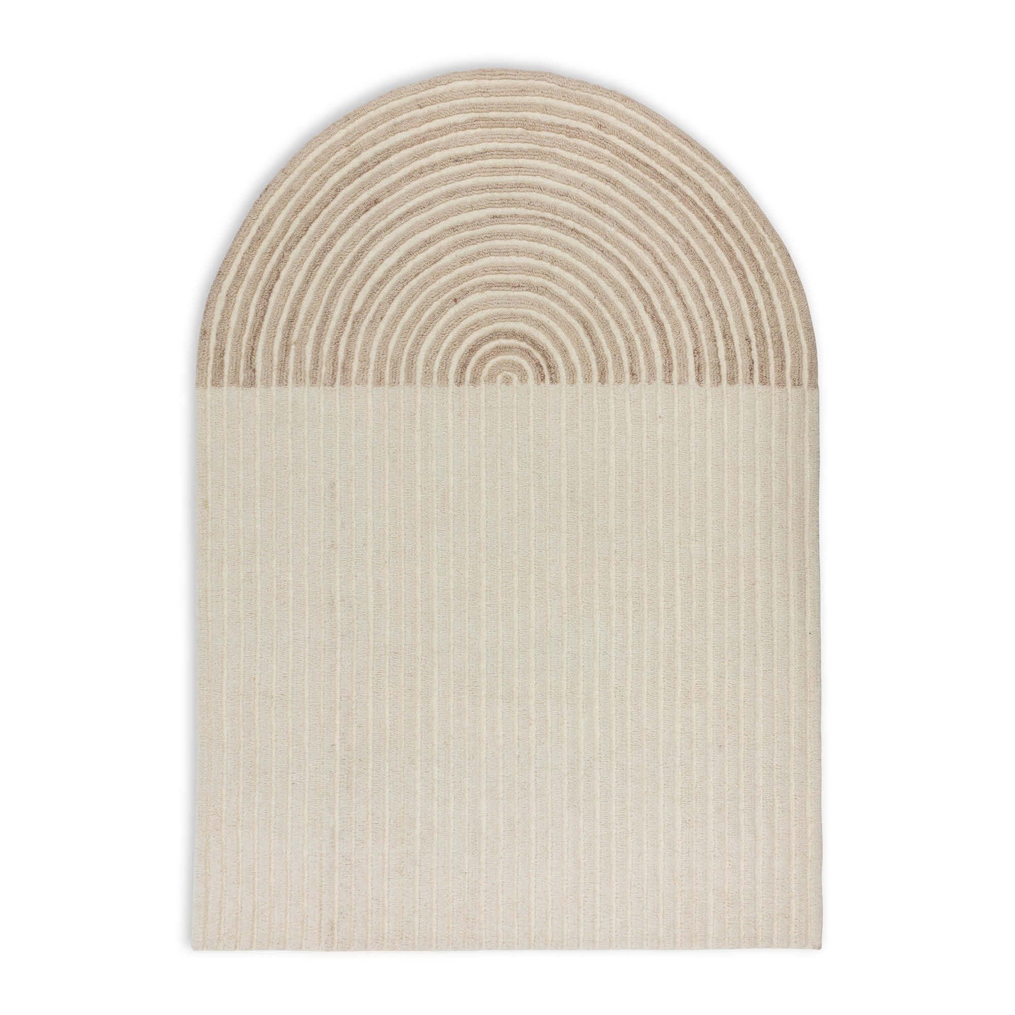 SCHÖNER WOHNEN Teppich JAYLIN – Rundungen & Streifen in Creme