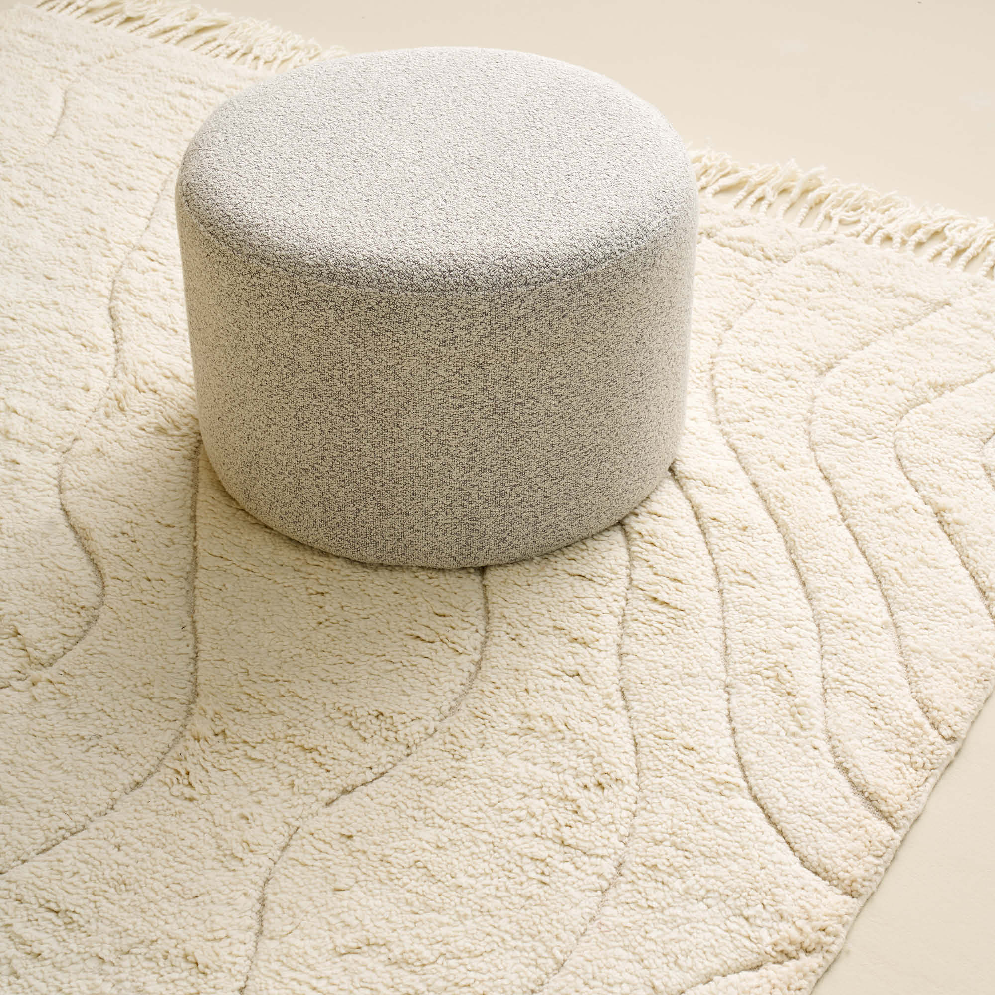 SCHÖNER WOHNEN Teppich LIORA - Wolle & Reliefstruktur