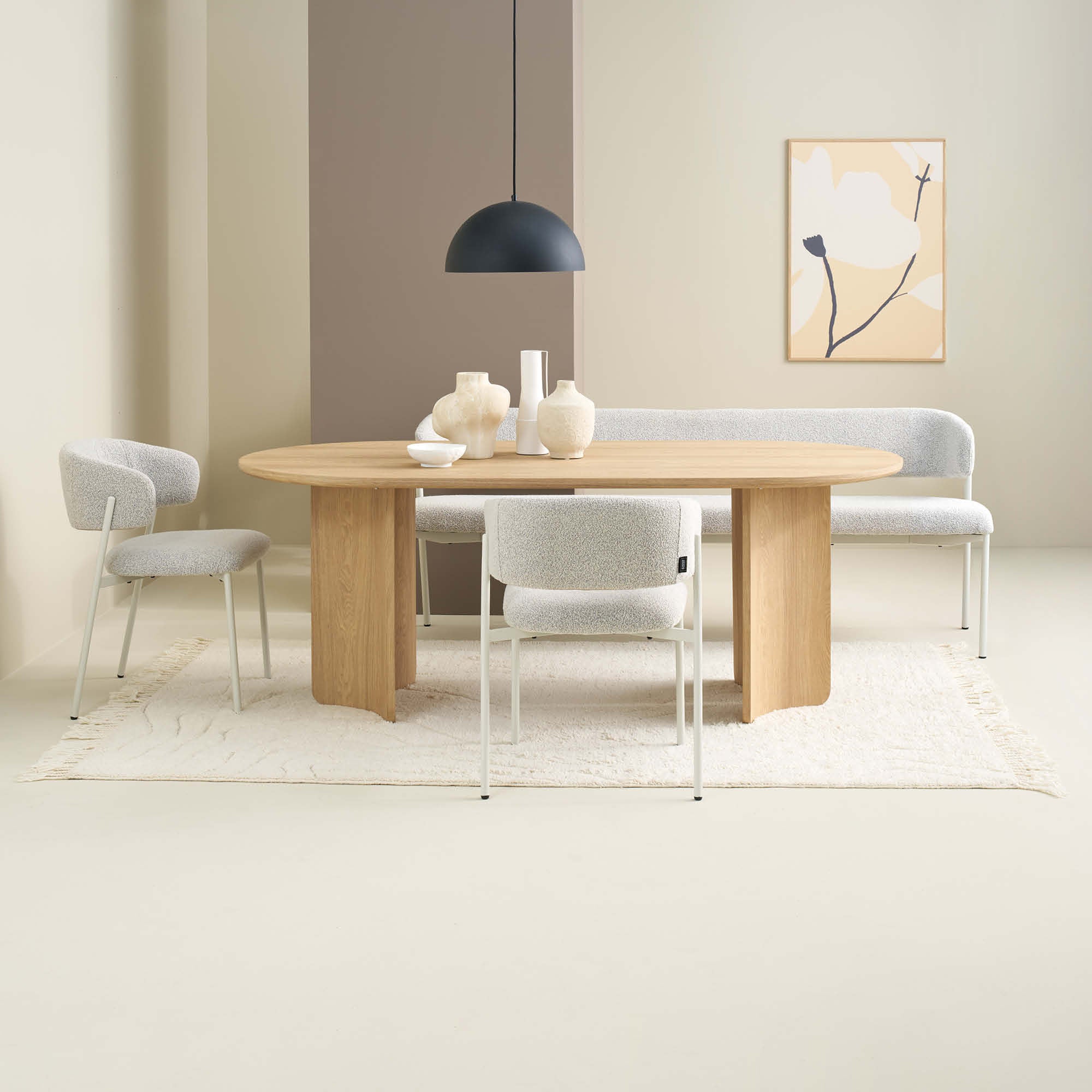 SCHÖNER WOHNEN Teppich LIORA - Wolle & Reliefstruktur