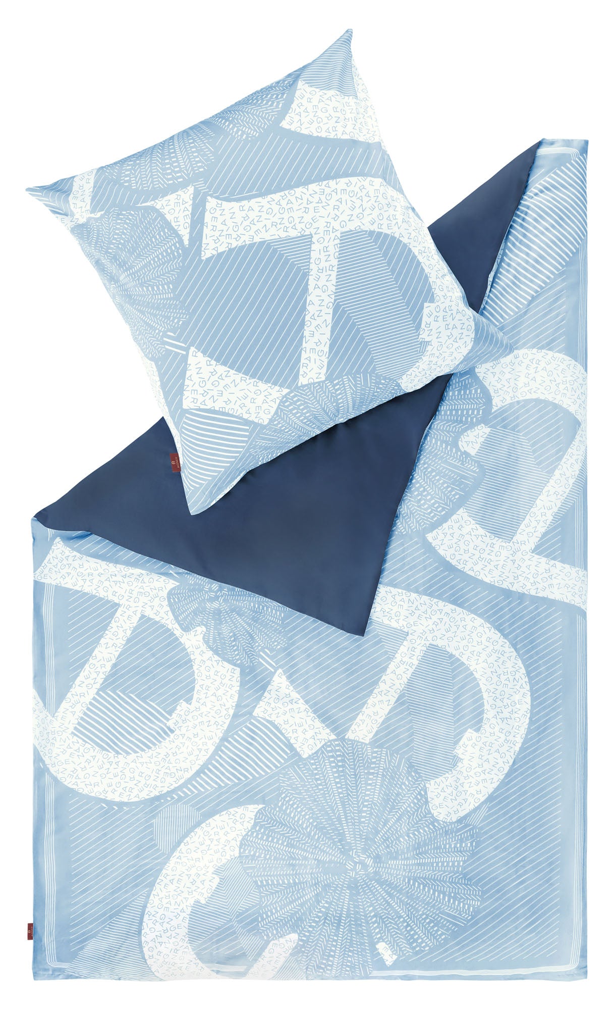 AIGNER Designer Bettwäsche Satin – Baumwolle mit Buchstaben Muster