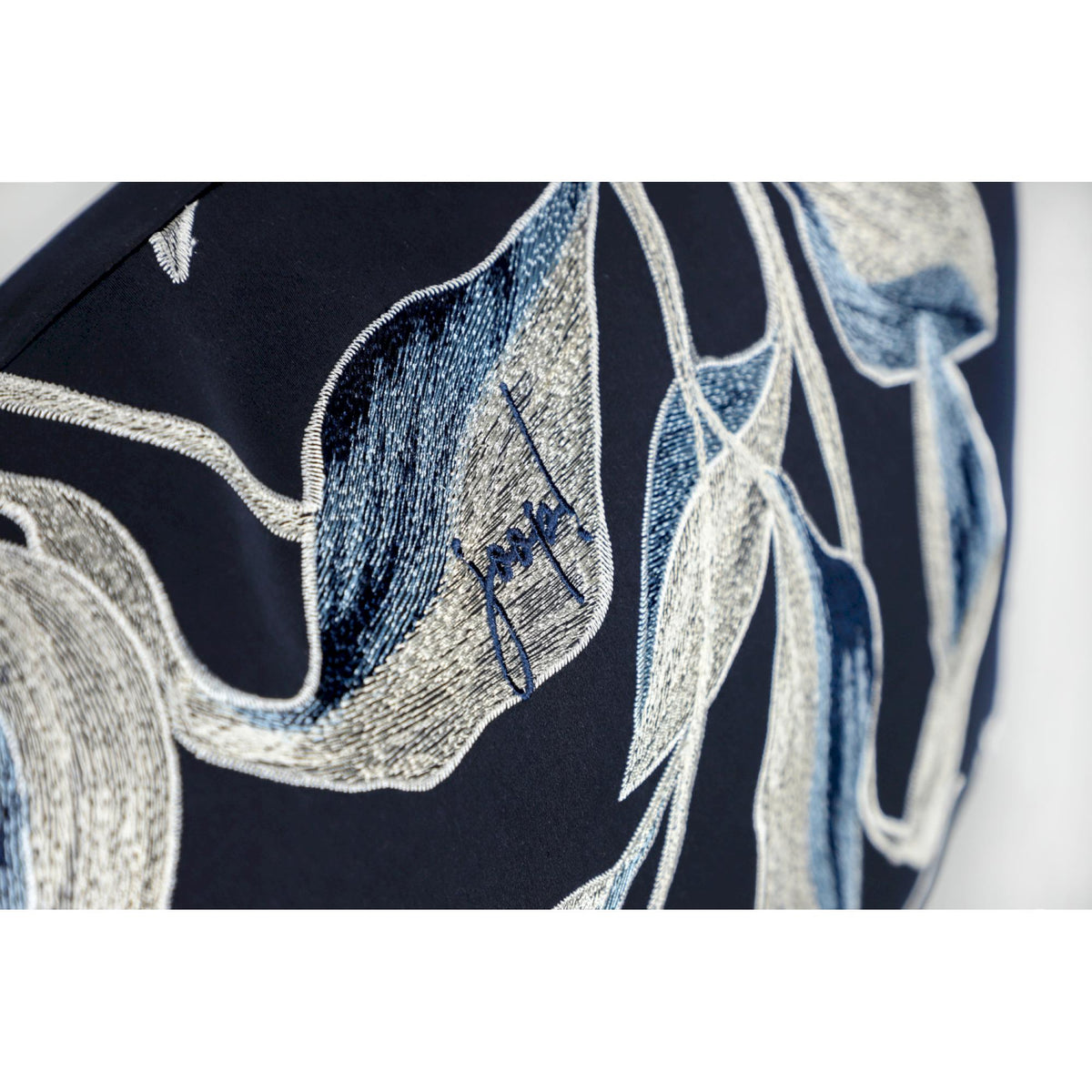 JOOP! Zierkissenhülle, besticktes Blumenmuster, 100% Polyester, 40x60 & 50x50 cm