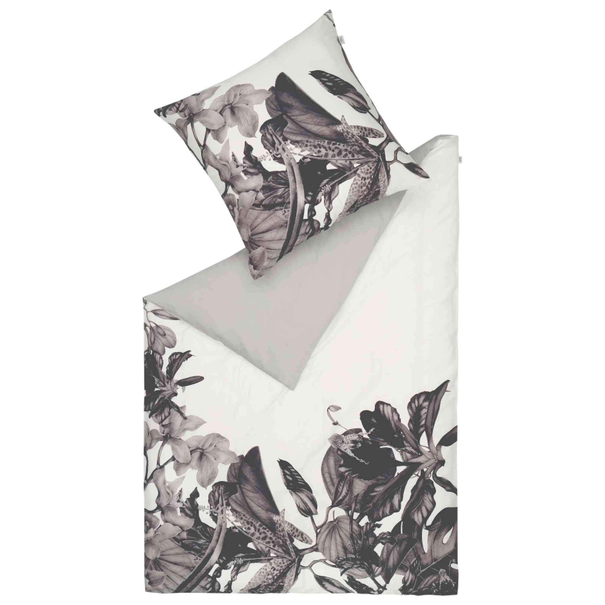 Satin Bettwäsche Amalia mit floralem Design