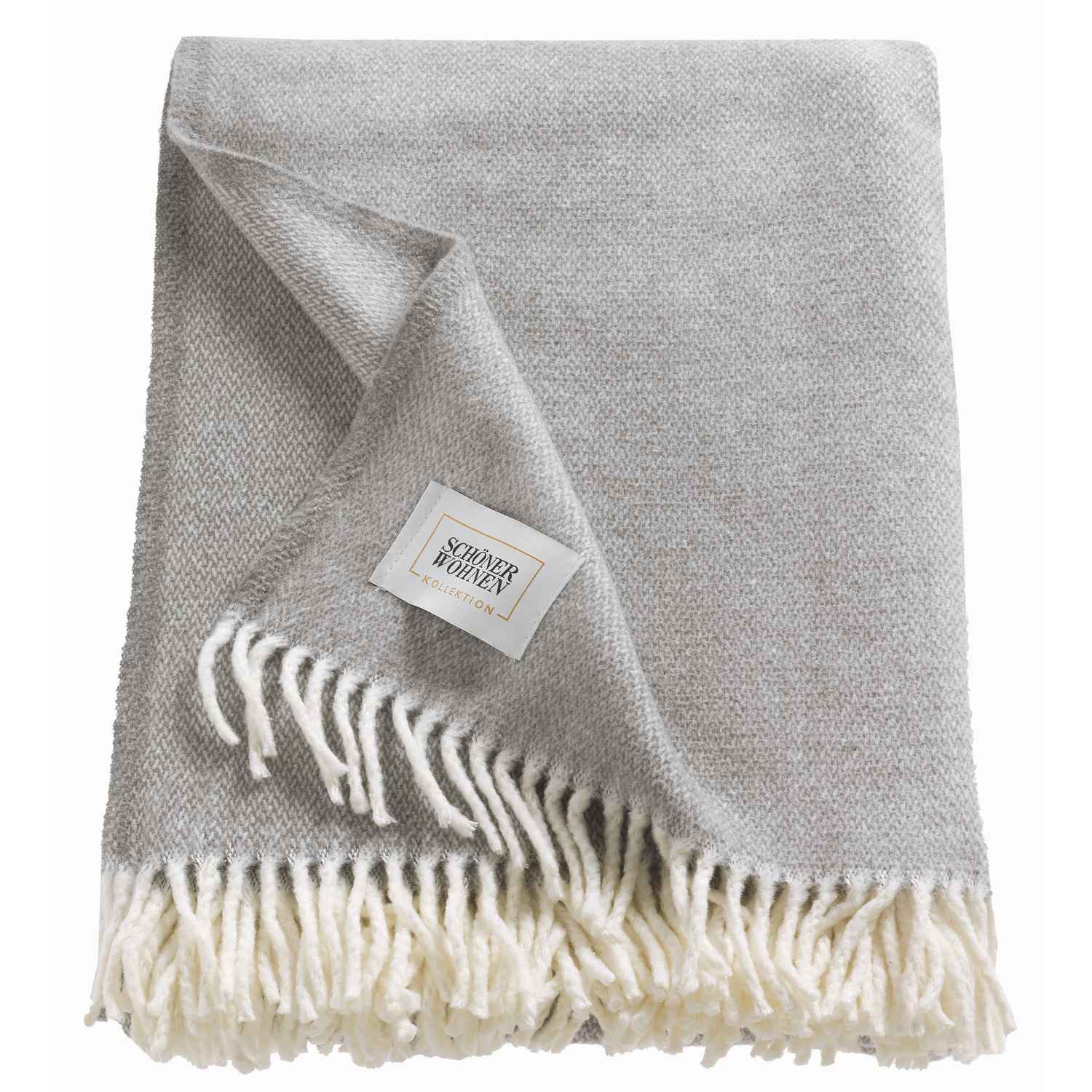 Kuscheldecke Relax • mit langen Fransen • Minimuster • 140 x 200 cm