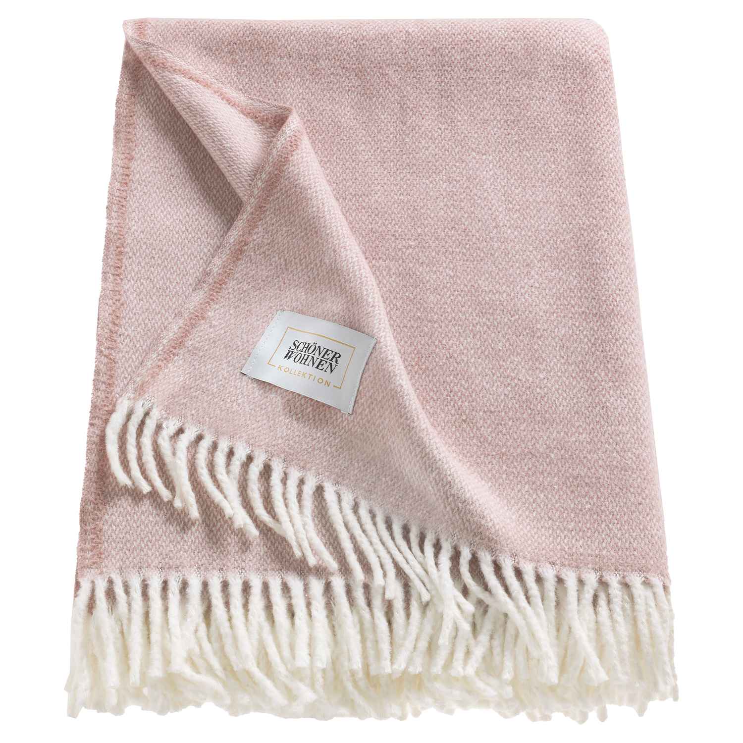 Kuscheldecke Relax • mit langen Fransen • Minimuster • 140 x 200 cm