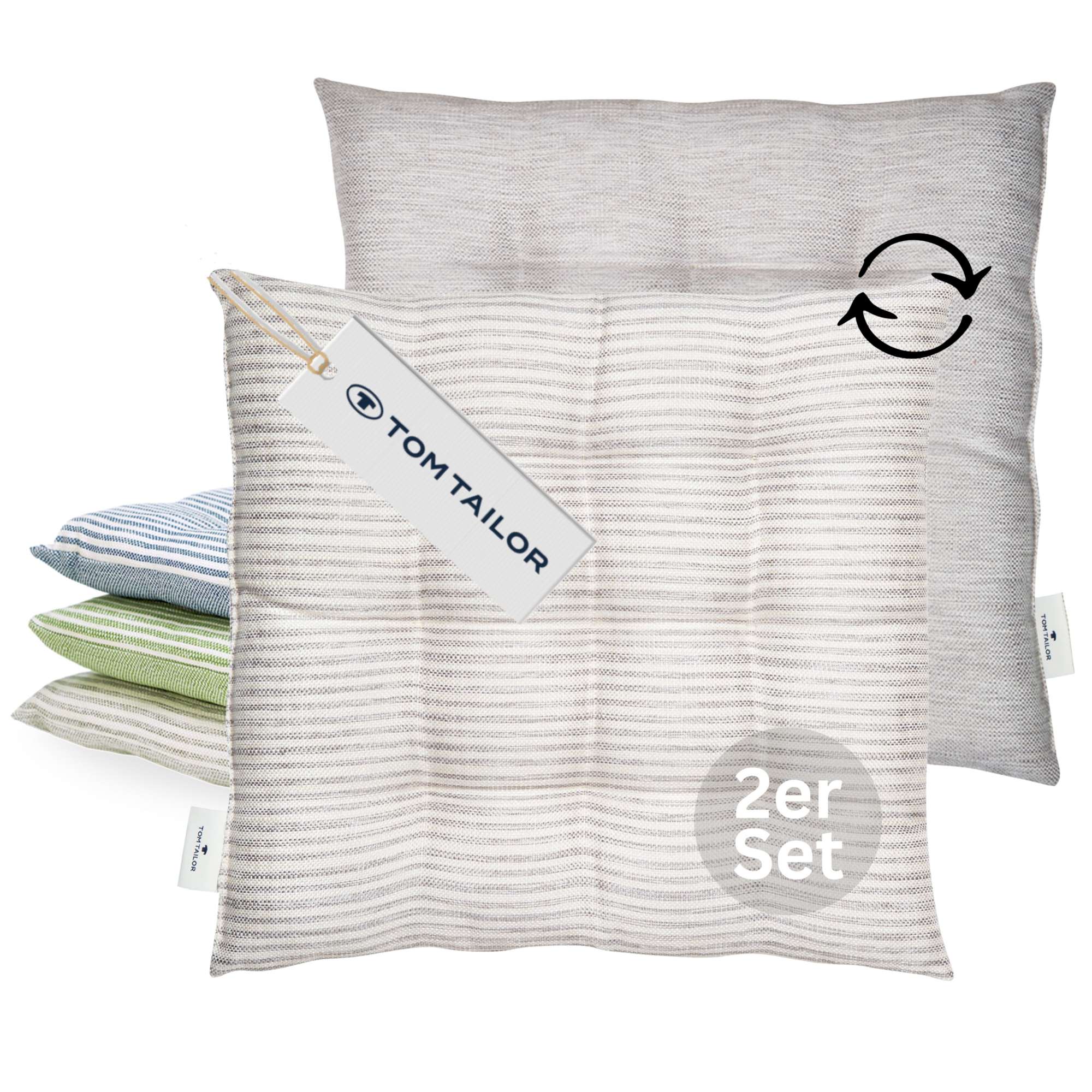 Sitzkissen Fresh Stripe im 2er Set