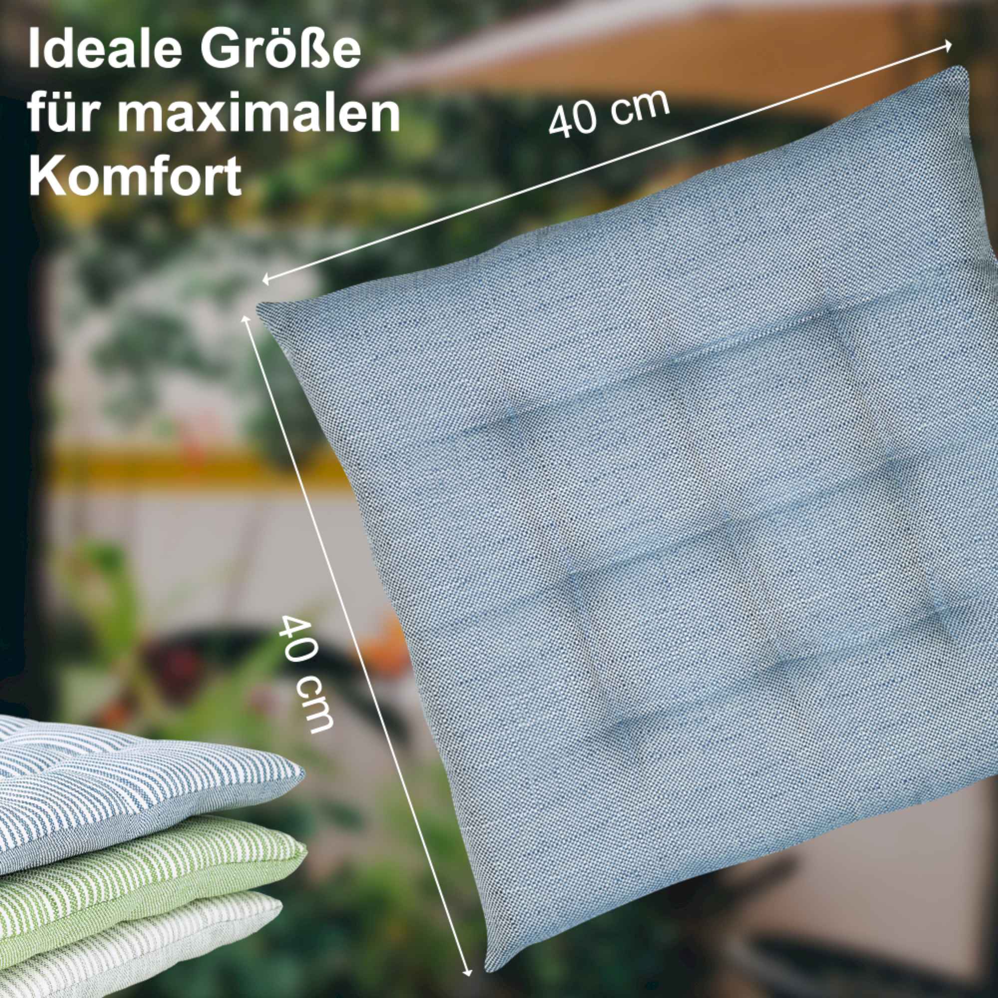 Sitzkissen Fresh Stripe im 2er Set