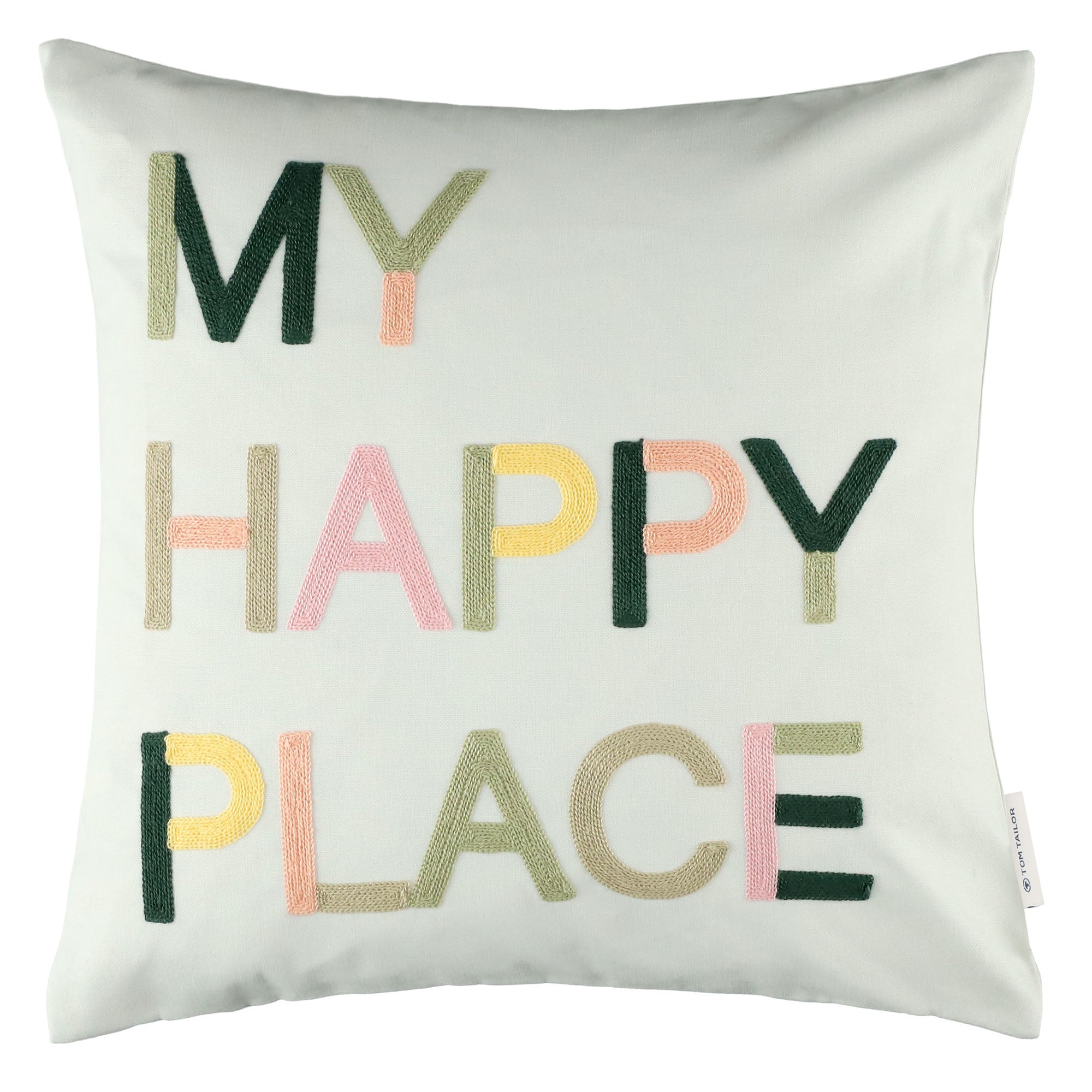 Tom Tailor Zierkissenhülle gewebt – Fröhliche Sommermotive, Streifen & maritime Prints, dekorative Stickereien, pflegeleichter Materialmix