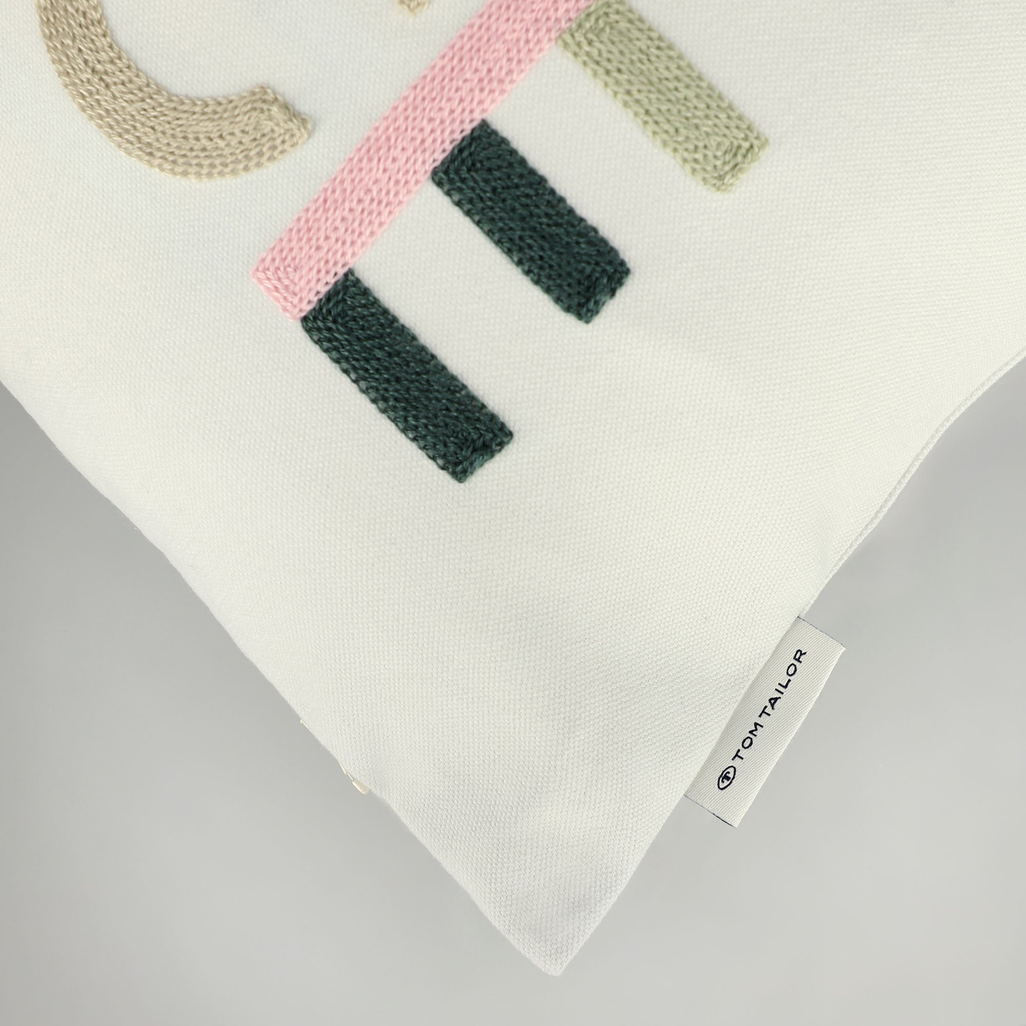 Tom Tailor Zierkissenhülle gewebt – Fröhliche Sommermotive, Streifen & maritime Prints, dekorative Stickereien, pflegeleichter Materialmix