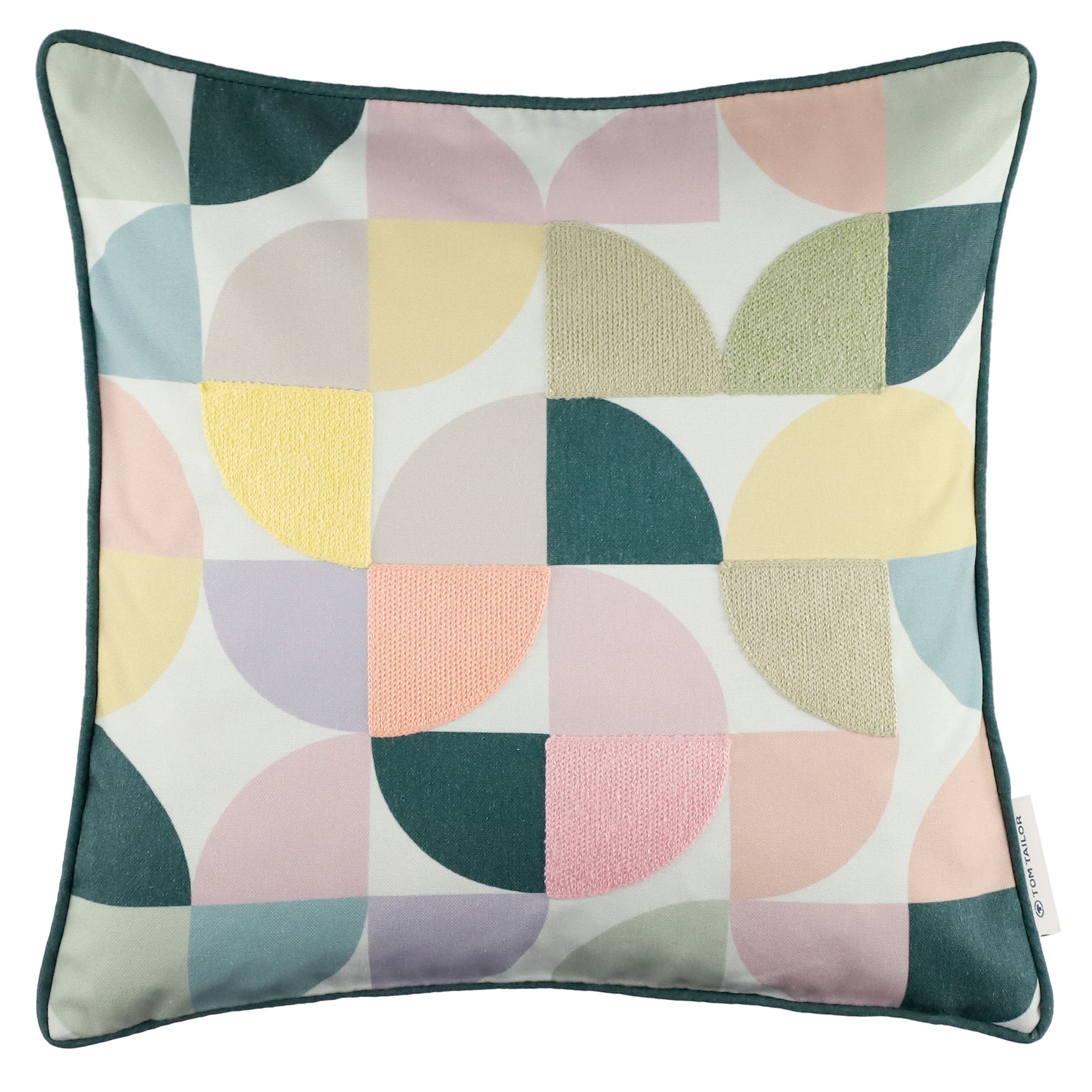 Tom Tailor Zierkissenhülle gewebt – Fröhliche Sommermotive, Streifen & maritime Prints, dekorative Stickereien, pflegeleichter Materialmix