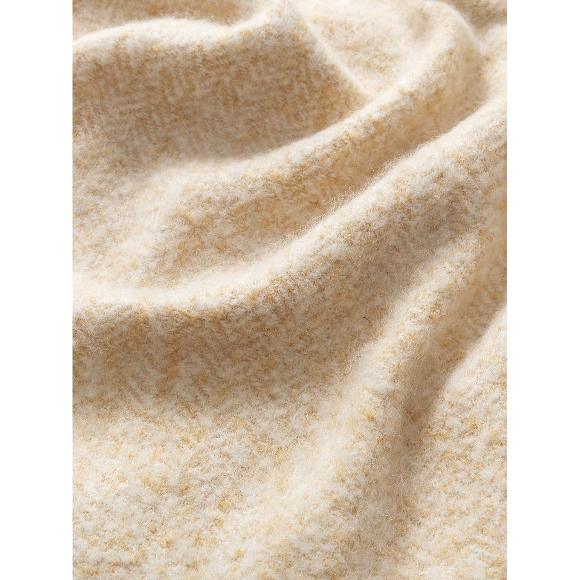 TOM TAILOR Kuscheldecke - Fischgrätenmuster mit Fransen 130x170cm