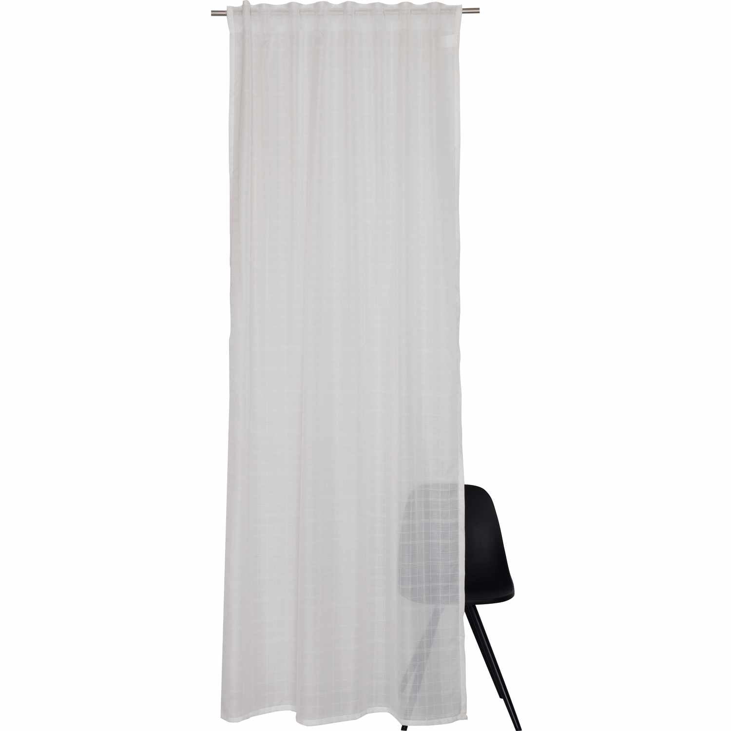 Transparenter Vorhang Jil • mit verdeckten Schlaufenband • aus recycelten Garnen • 130 x 250 cm - WohnDirect.com - Heimtextilien für stilvolles Wohnambiente