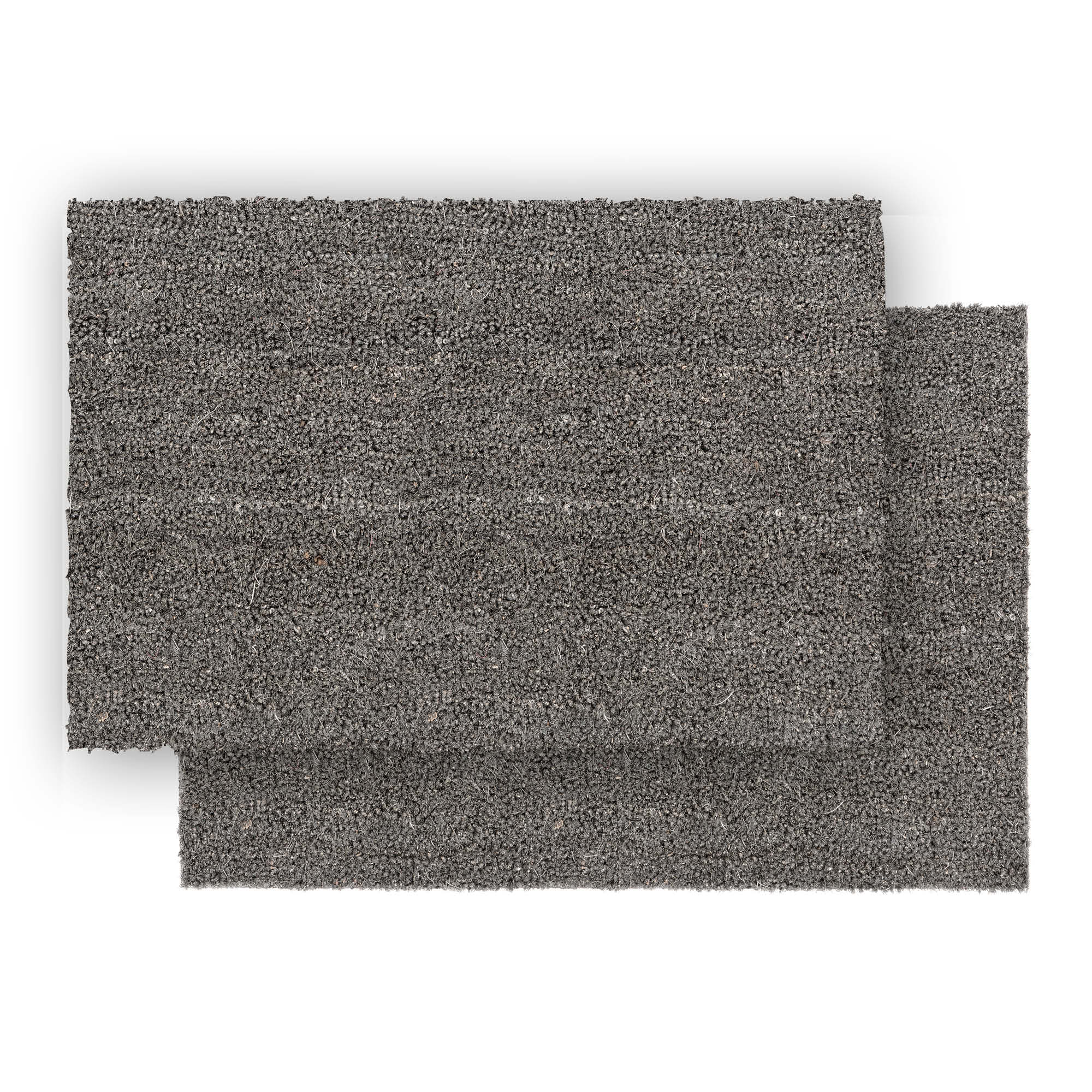 Fußmatte KEIRA grau 2er Set – Kokosvelours 100% Naturfaser