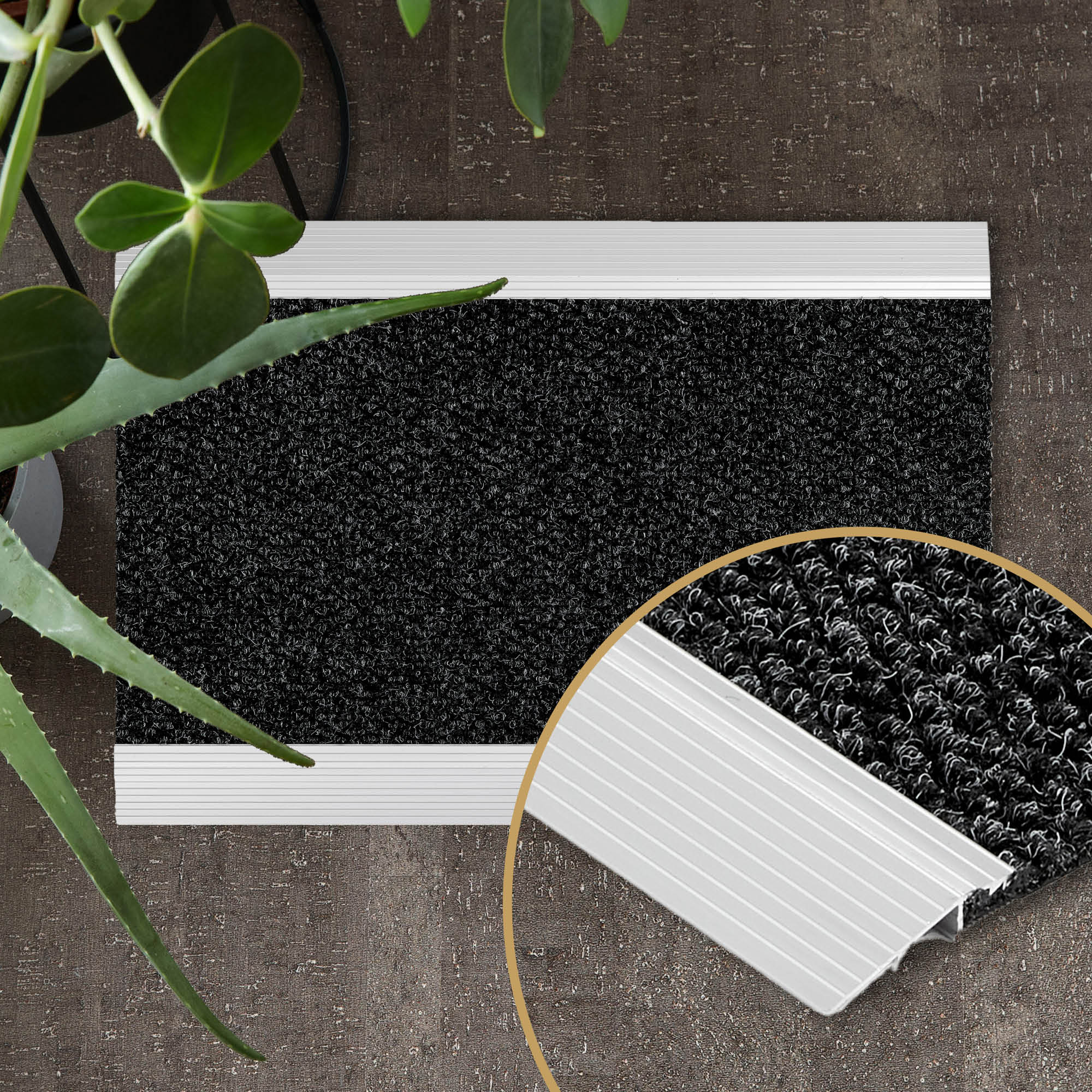 Fußmatte NUB BRUSH ALU – Aluminium & Eco