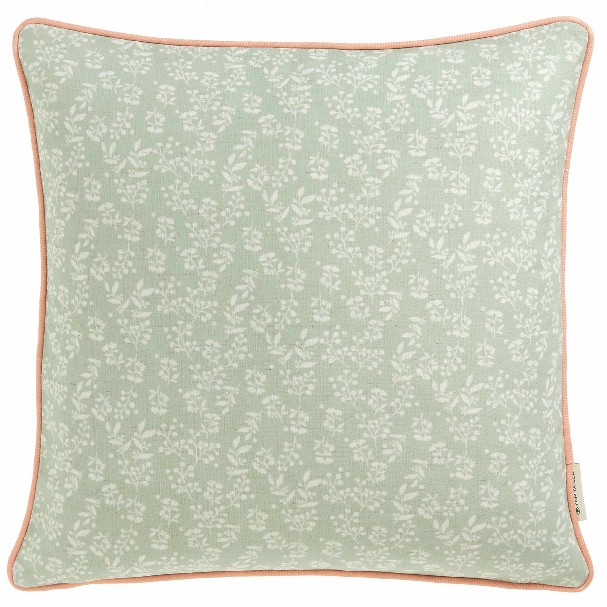 Stilvolle Zierkissenhülle Bloom mit Blumenmuster in Lila und Grün - WohnDirect.com - Heimtextilien für stilvolles Wohnambiente