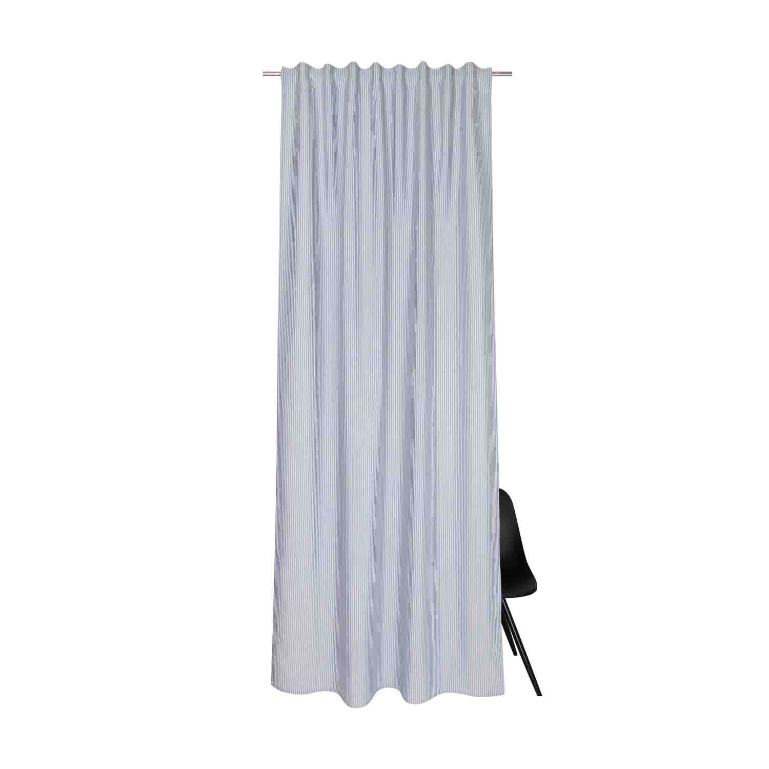 Schlaufenschal Pin Stripe • Streifenmuster • verdeckte Schlaufen • Blichdicht • 130 x 250 cm - WohnDirect.com - Heimtextilien für stilvolles Wohnambiente
