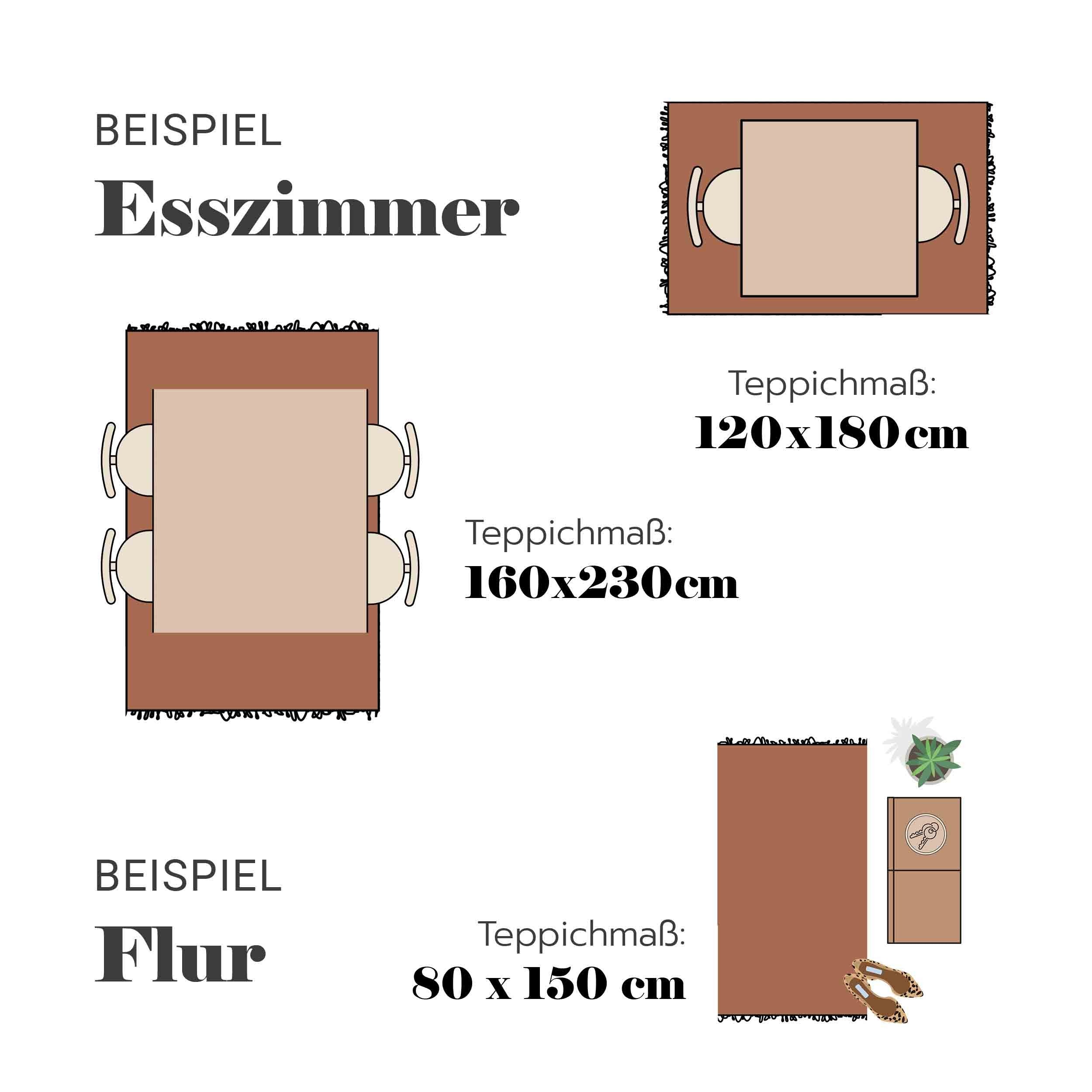 Teppich PAULIE in 3 Größen und 5 Farben - WohnDirect.com - Heimtextilien für stilvolles Wohnambiente