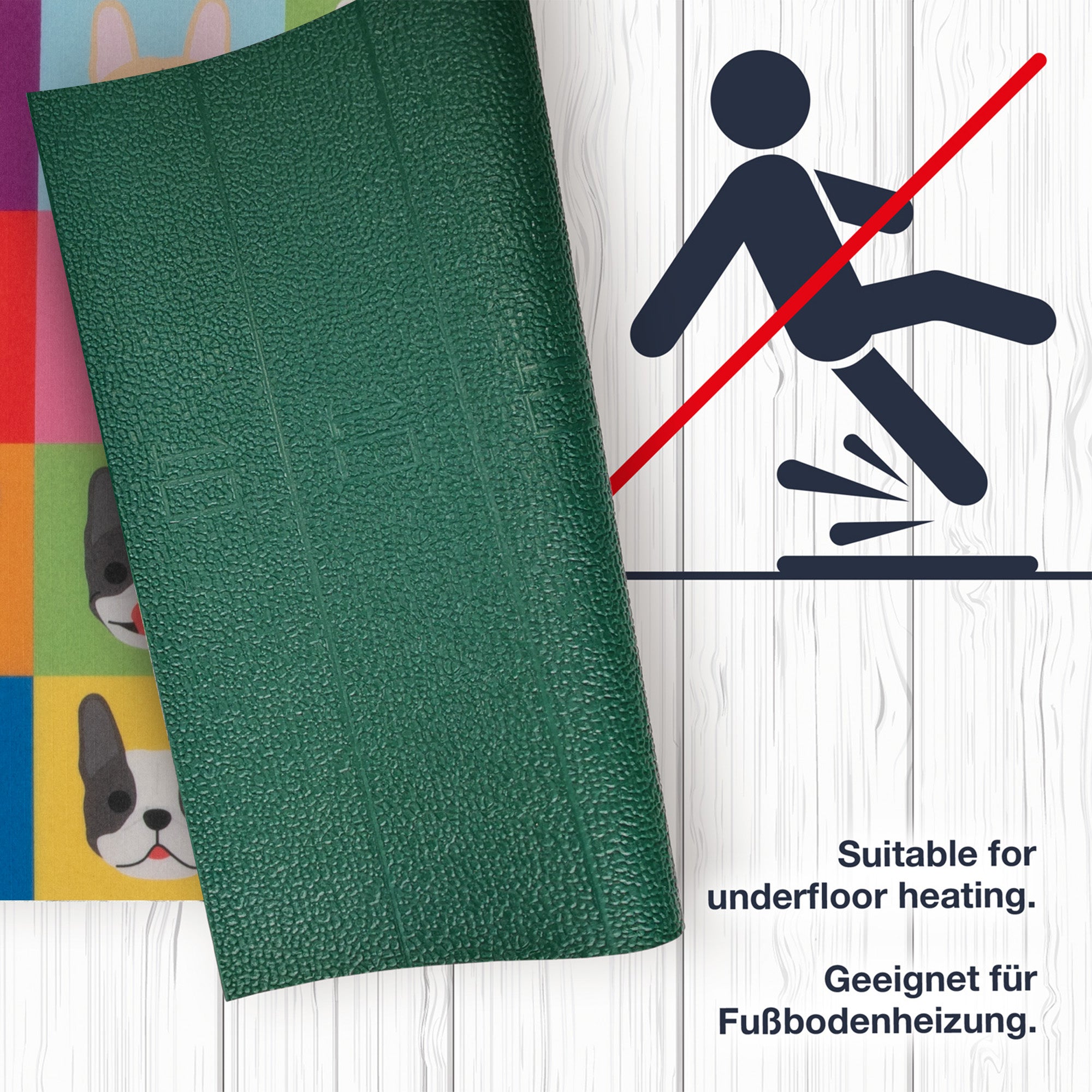 Küchenläufer Oliven Design • von 50cm bis zu 10m • zuschneidbar • waschbar