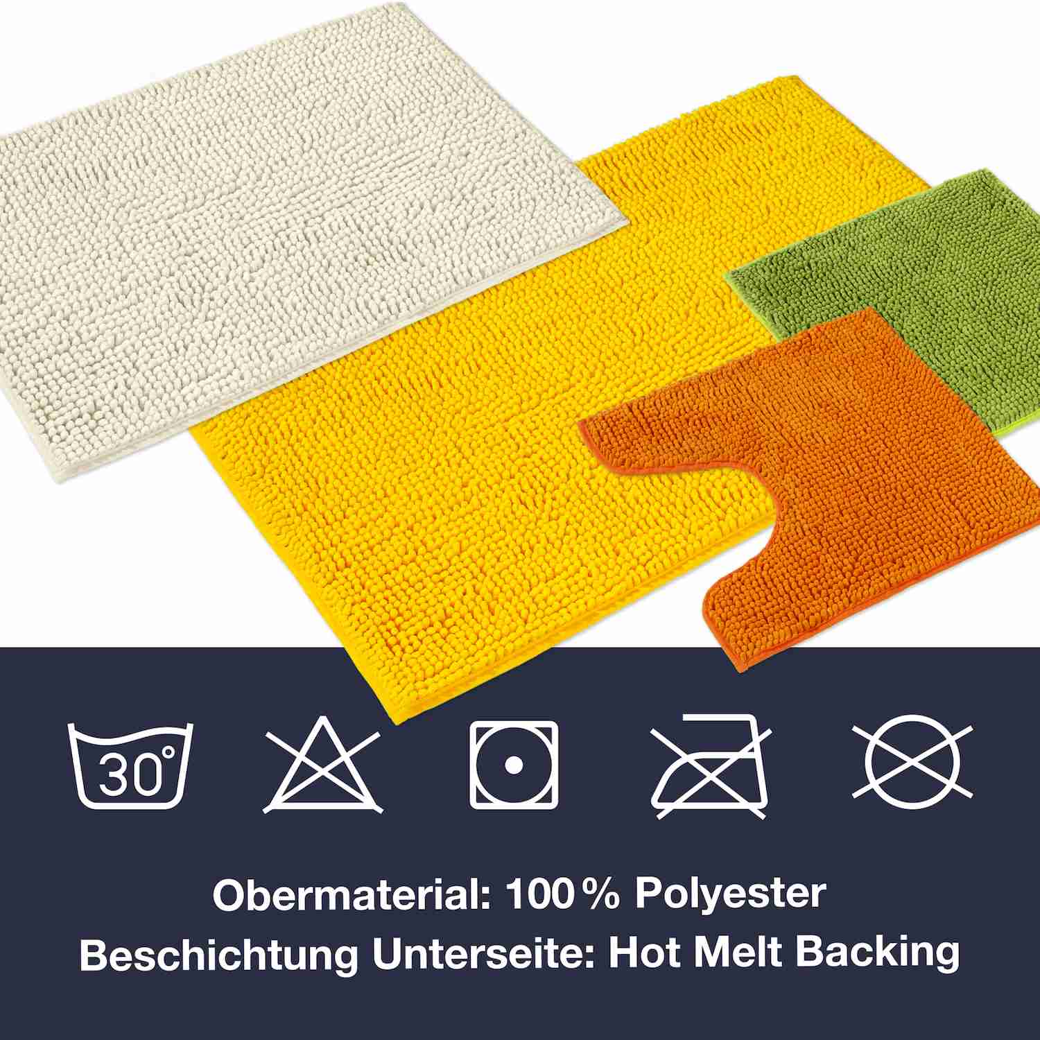 Badteppich PARIS • Weiche Badematte• 5 Größen • zum Set kombinierbar