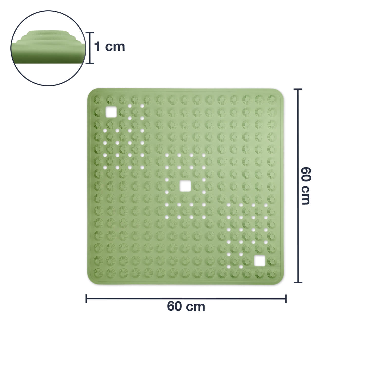 WOHNDIRECT Duscheinlage – Rutschfest mit Noppen