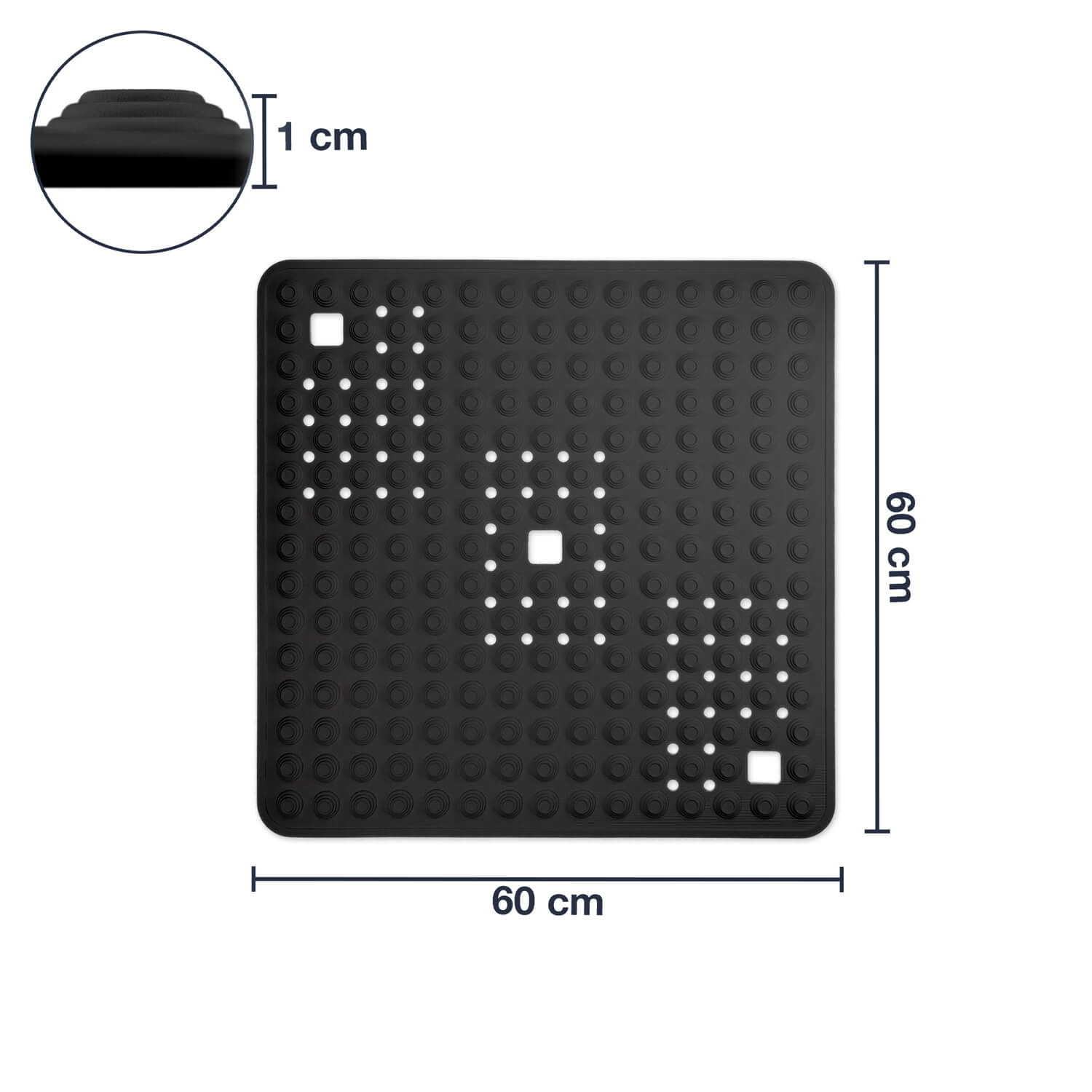 WOHNDIRECT Duscheinlage – Rutschfest mit Noppen