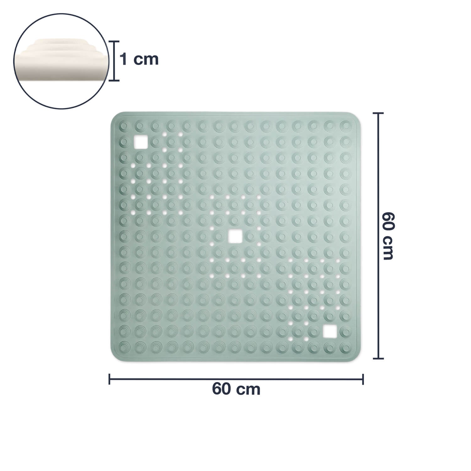 WOHNDIRECT Duscheinlage – Rutschfest mit Noppen
