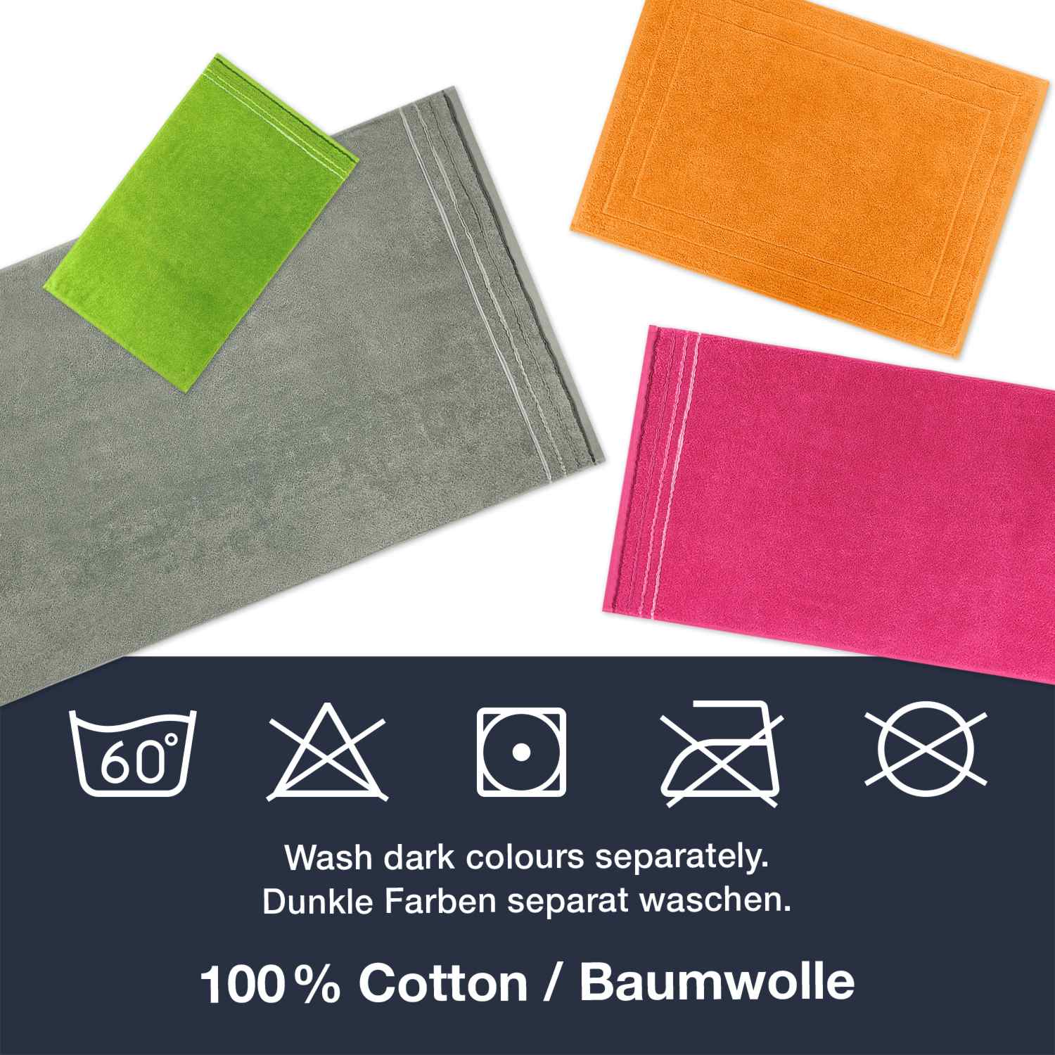 JASMINA • 100% Baumwolle • Frottee Duschvorleger • 50x70cm - WohnDirect.com - Heimtextilien für stilvolles Wohnambiente