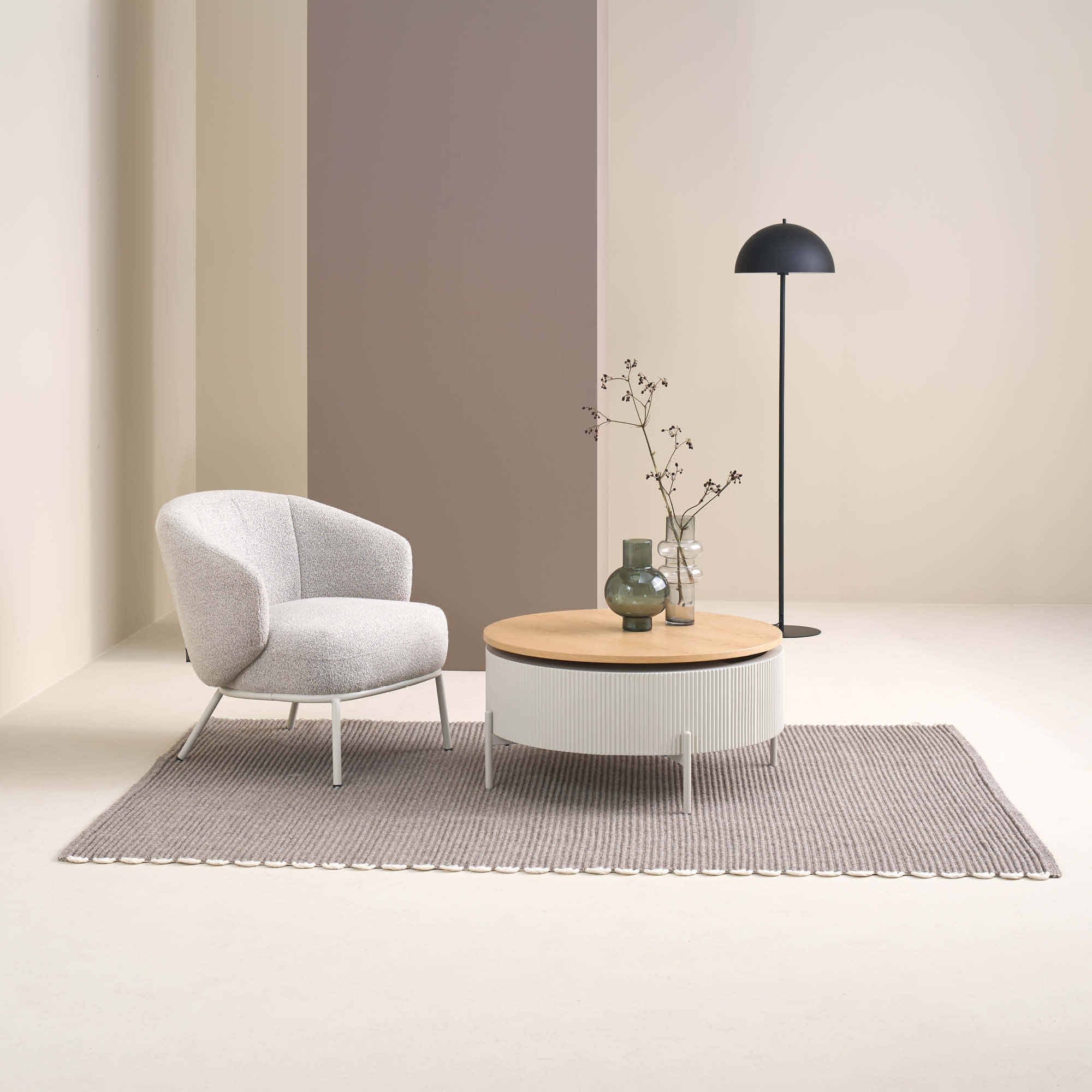 SCHÖNER WOHNEN Teppich OMIRA – Minimalistisch & elegant mit Häkelkante