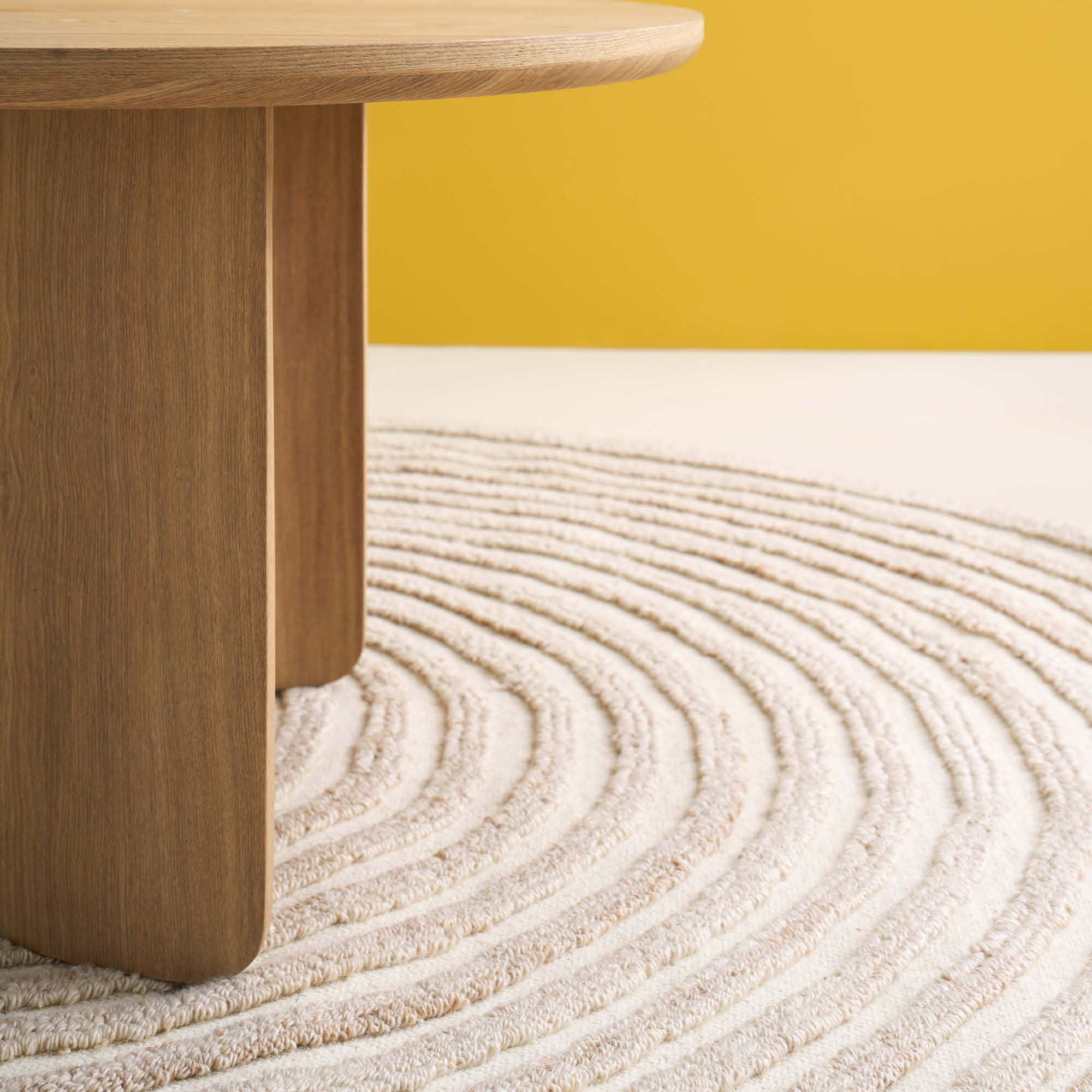 SCHÖNER WOHNEN Teppich JAYLIN – Rundungen & Streifen in Creme