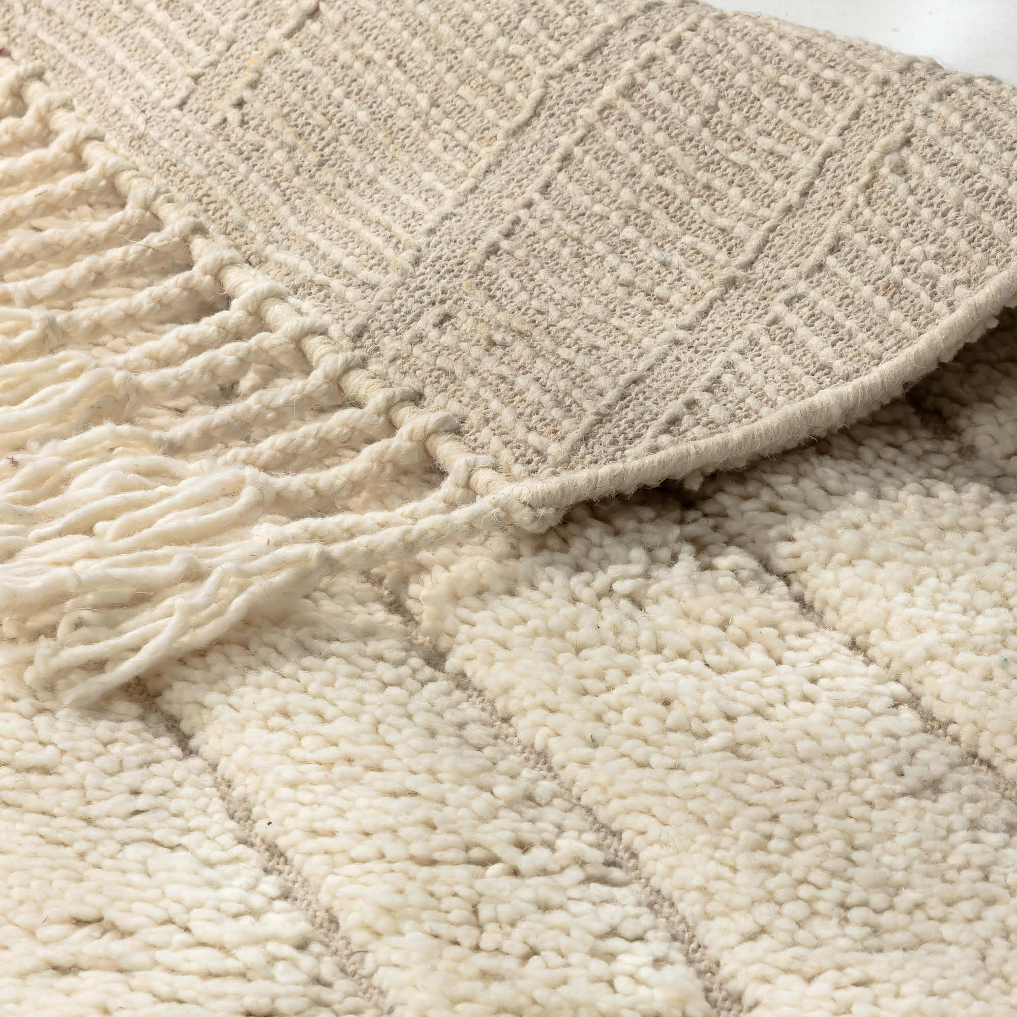 SCHÖNER WOHNEN Teppich LIORA - Wolle & Reliefstruktur