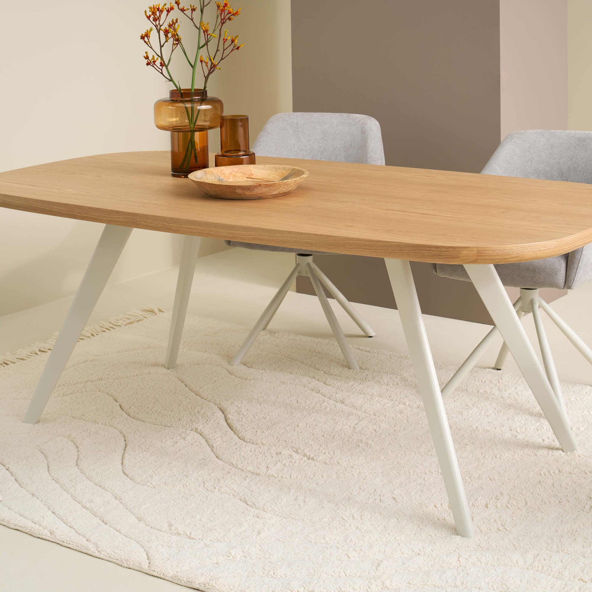 SCHÖNER WOHNEN Teppich LIORA - Wolle & Reliefstruktur