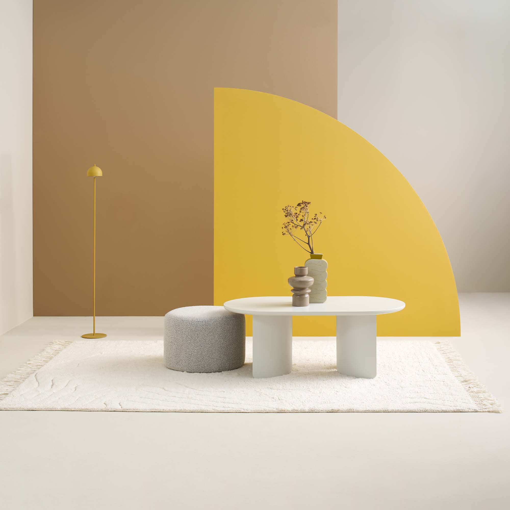 SCHÖNER WOHNEN Teppich LIORA - Wolle & Reliefstruktur