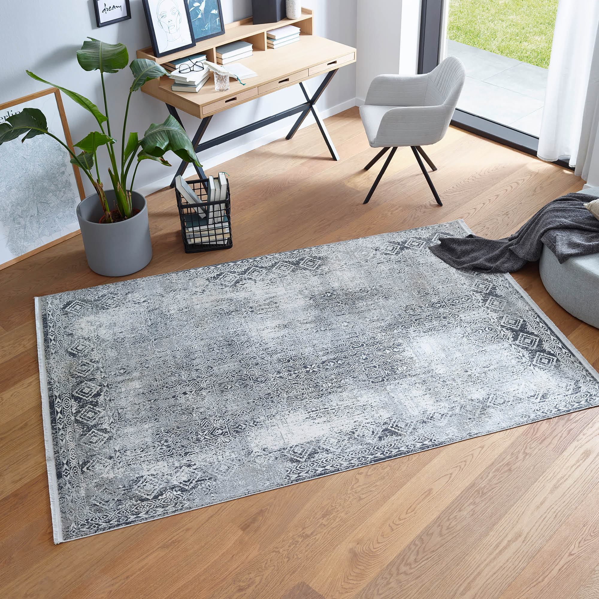 Teppich POSITANO – Vintage Viskose, edel & fein