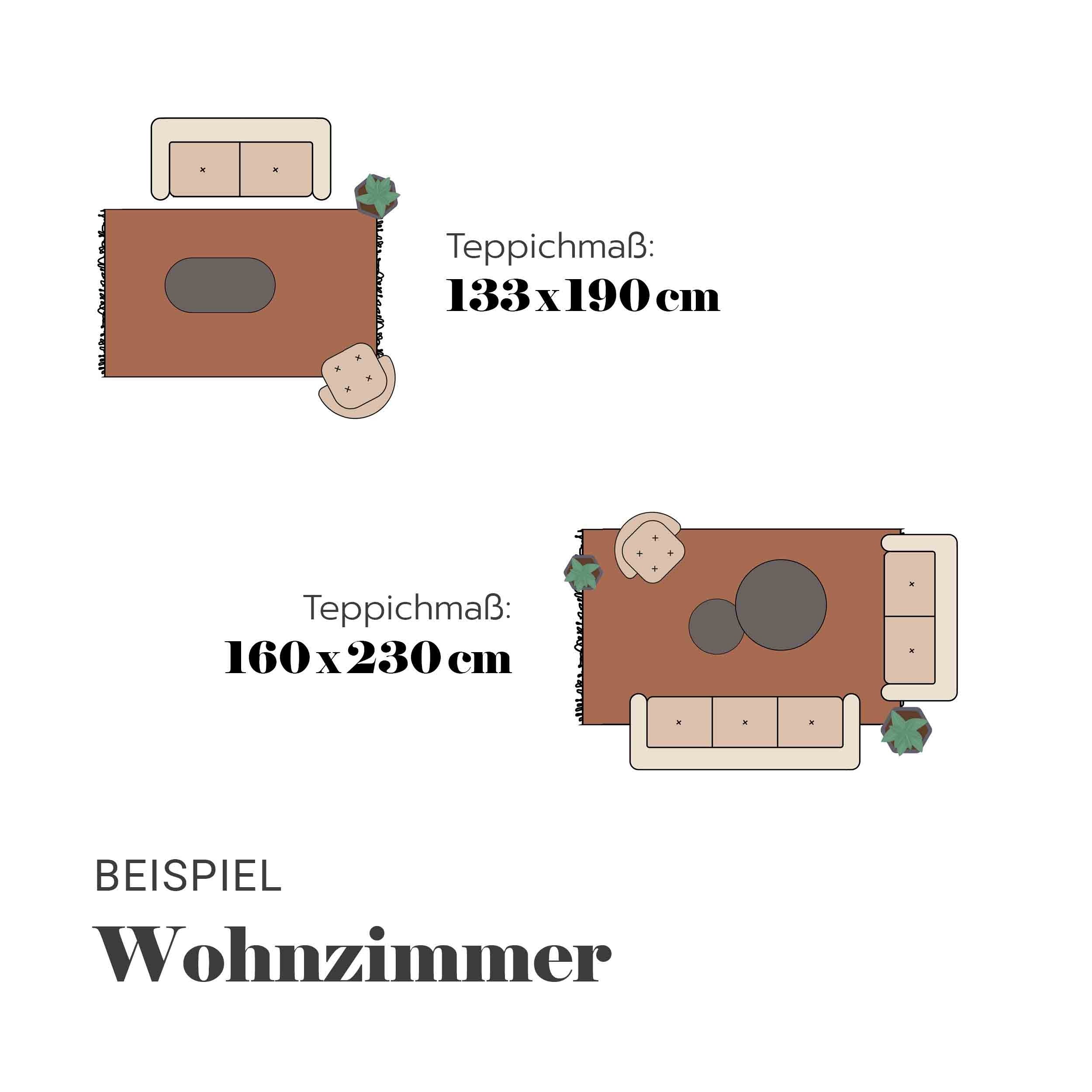 Teppich JULES in 2 Größen und 4 Designs