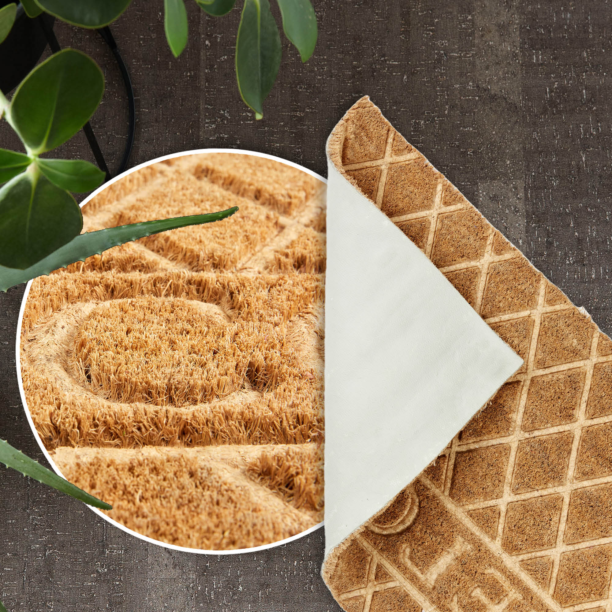 Fußmatte COCO SHAPE – 100% Natur, rutschhemmend