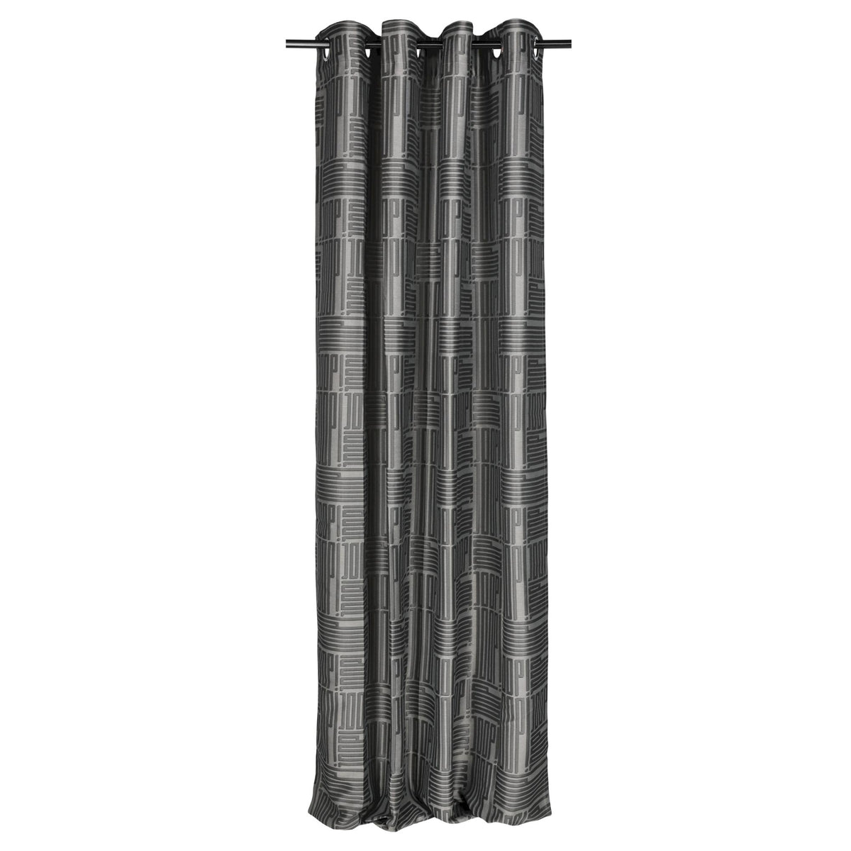 JOOP! Ösenvorhang FINE BARS 140x250 cm – blickdicht, Schriftzug