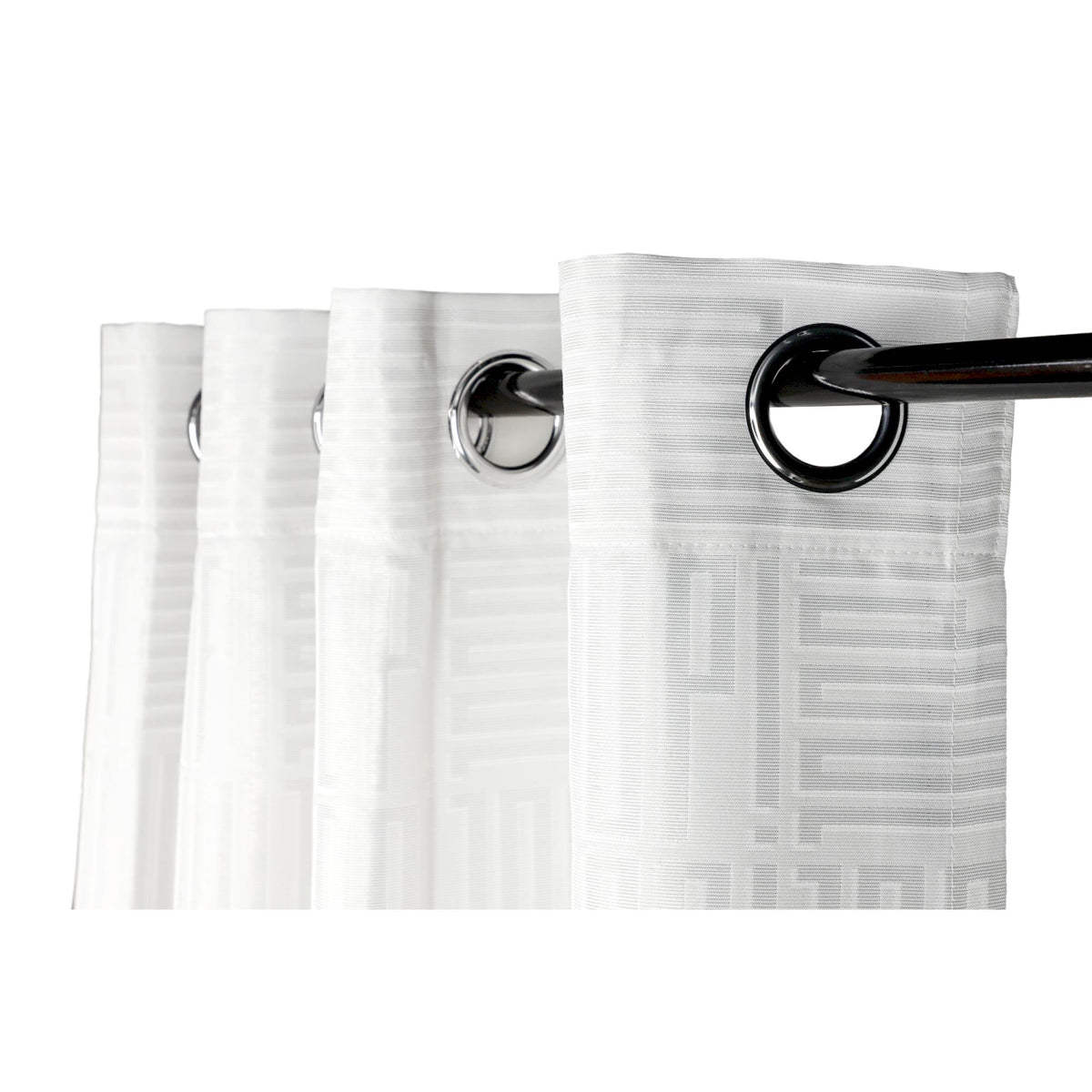 JOOP! Ösenvorhang FINE BARS 140x250 cm – blickdicht, Schriftzug