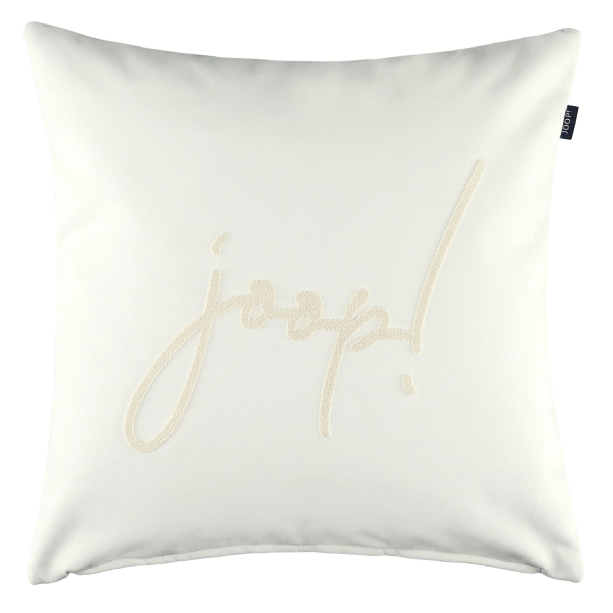 JOOP! Zierkissenhülle Label mit gesticktem Logo aus 100% Polyester