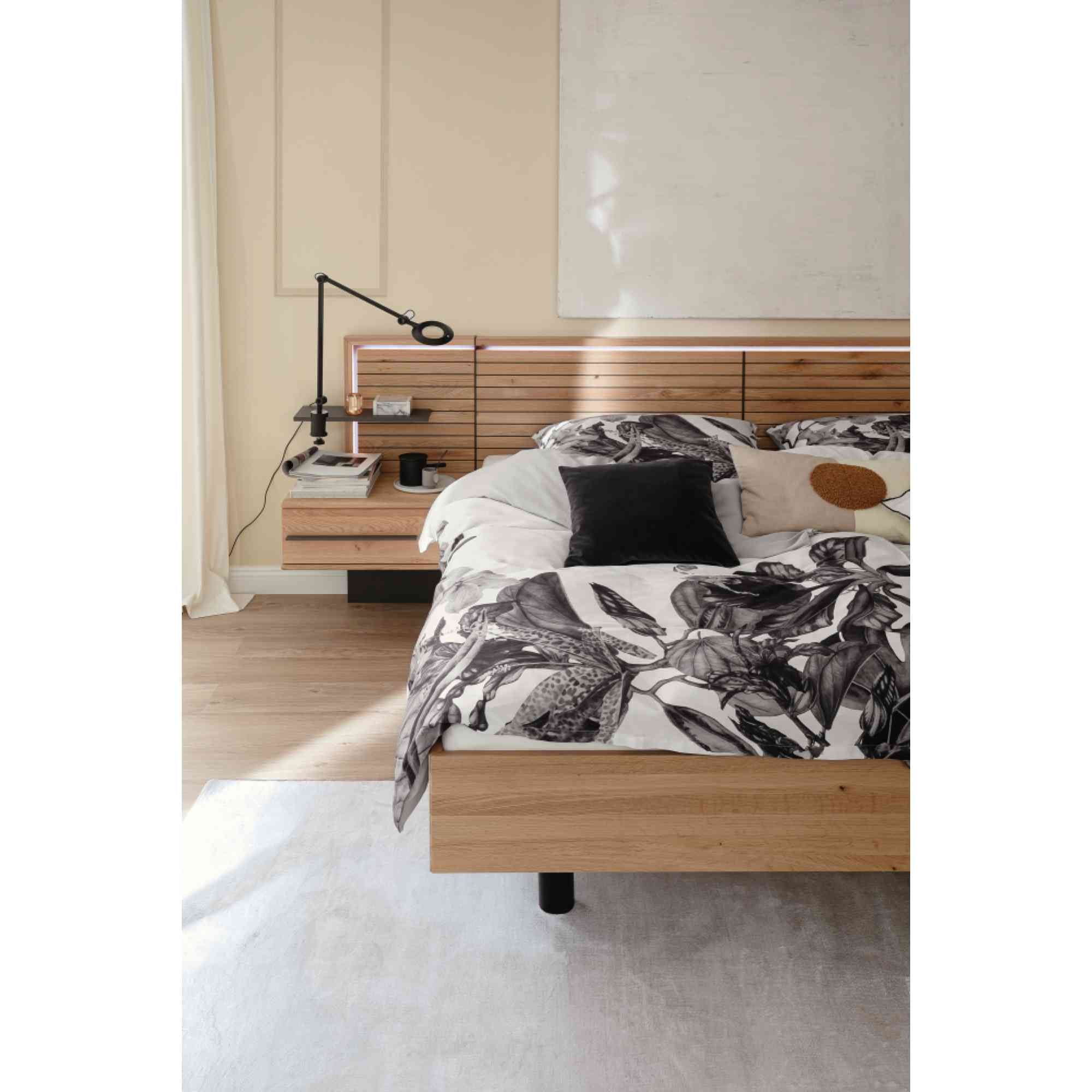 Satin Bettwäsche Amalia mit floralem Design