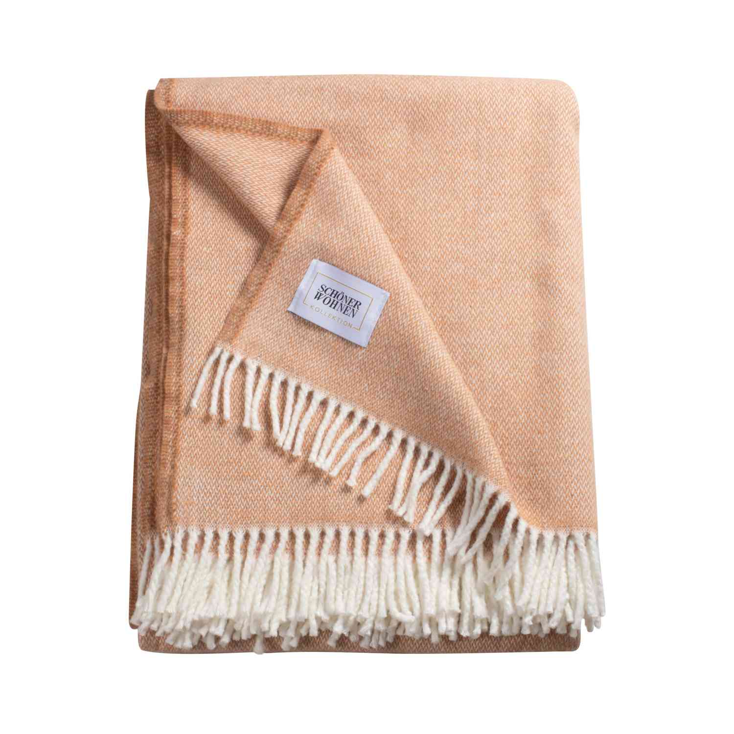 Kuscheldecke Relax • mit langen Fransen • Minimuster • 140 x 200 cm