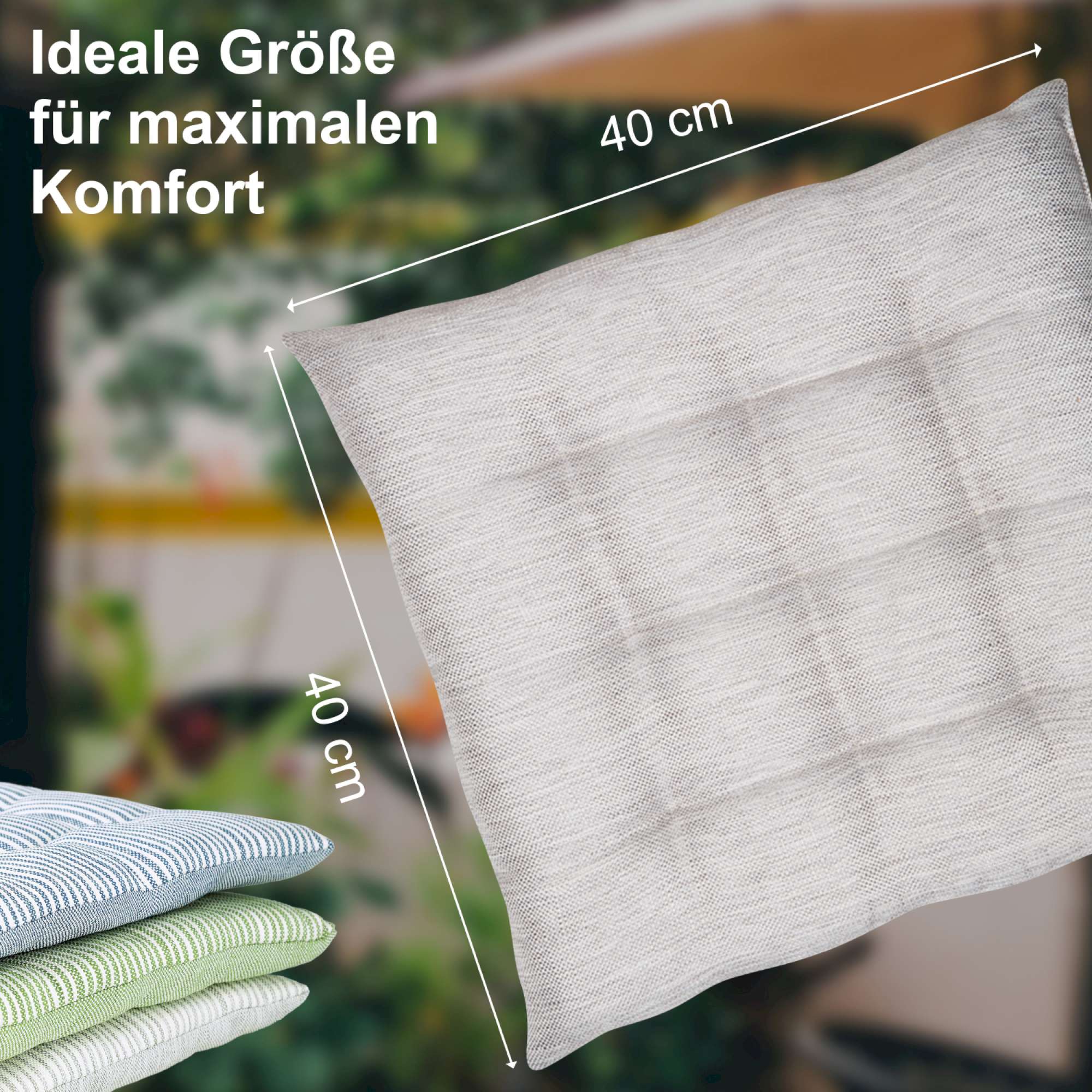 Sitzkissen Fresh Stripe im 2er Set