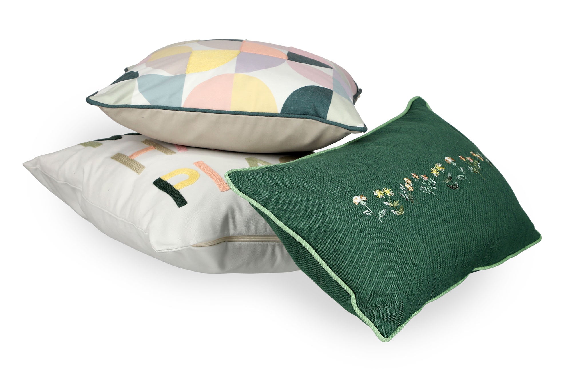 Tom Tailor Zierkissenhülle gewebt – Fröhliche Sommermotive, Streifen & maritime Prints, dekorative Stickereien, pflegeleichter Materialmix