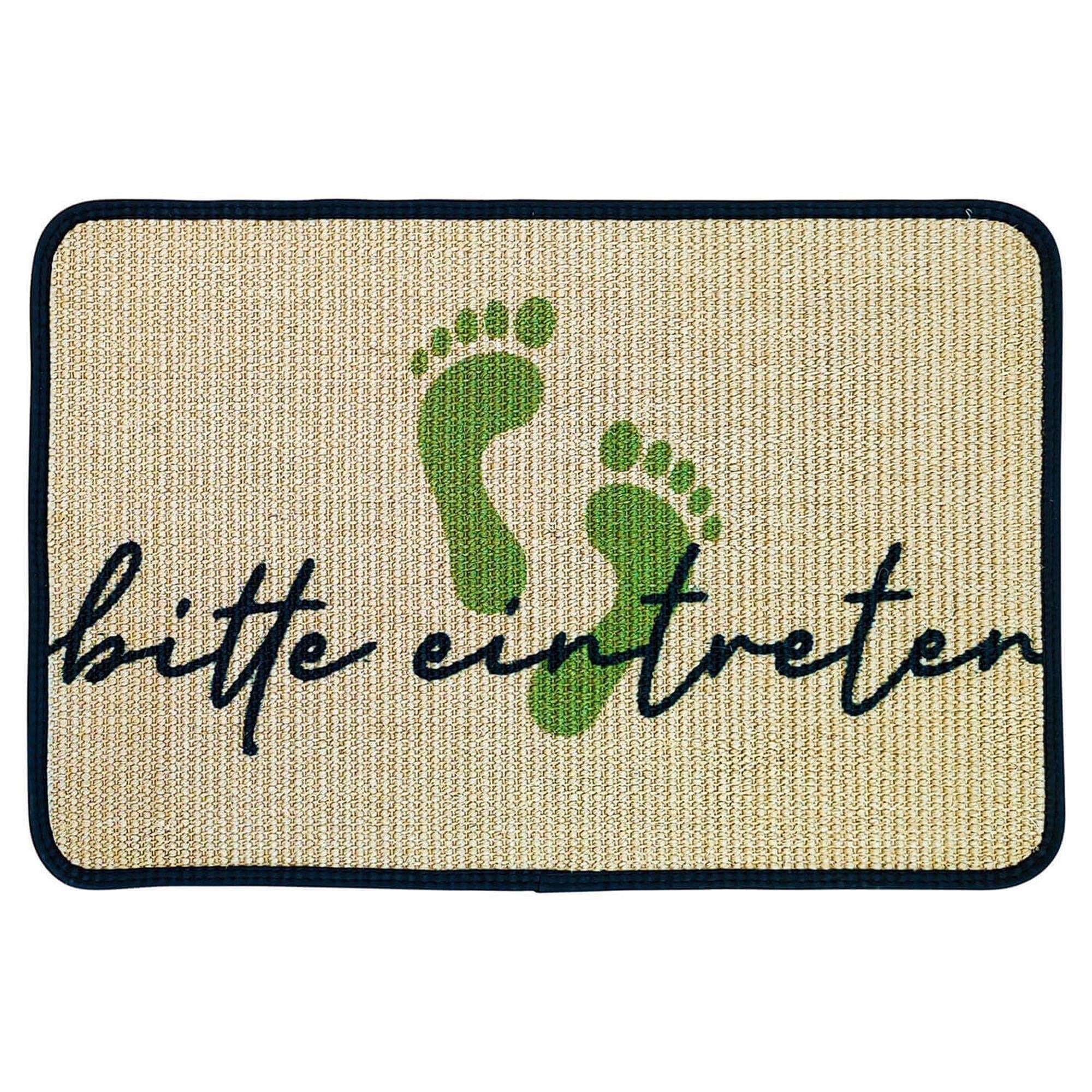 nachhaltige Sisal Fussmatte • 100% aus natürlichen Materialien • rutschfeste Natur Latex Unterseite • Made in Germany