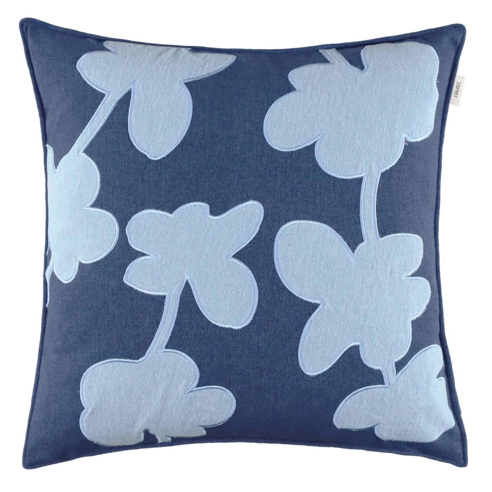Kissen Alisa mit Denim-Applikation 45x 45 cm
